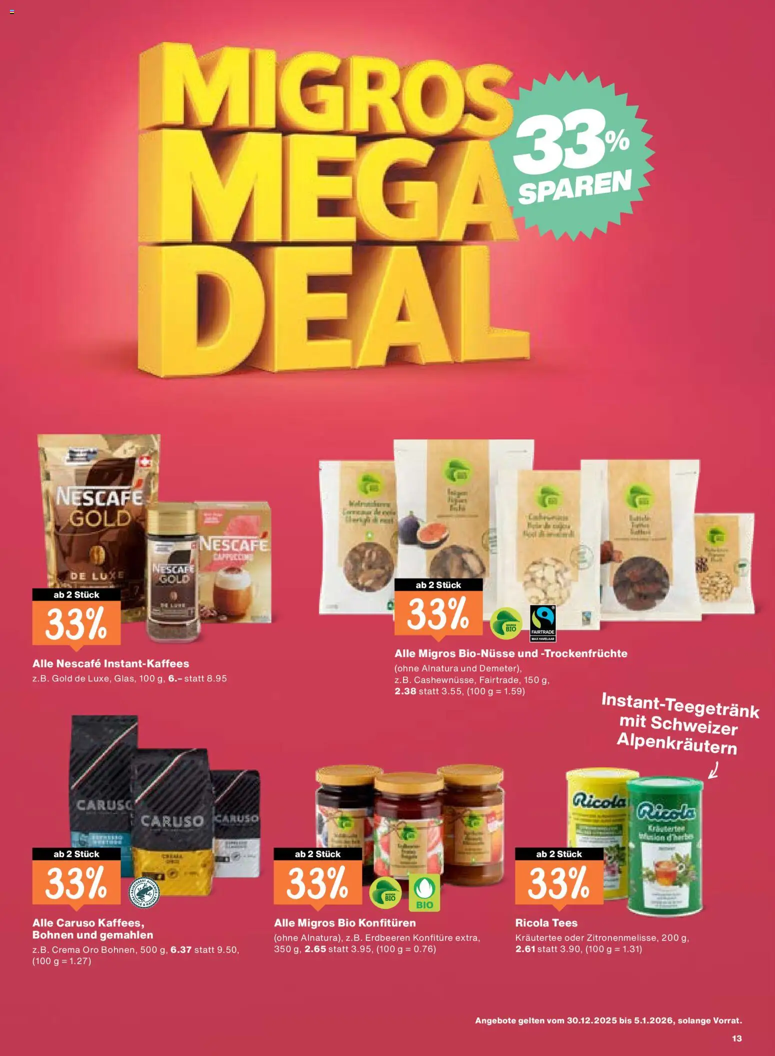 Migros Aktionen – gültig ab 30.12.2025 | Seite: 13 | Produkte: Erdbeeren