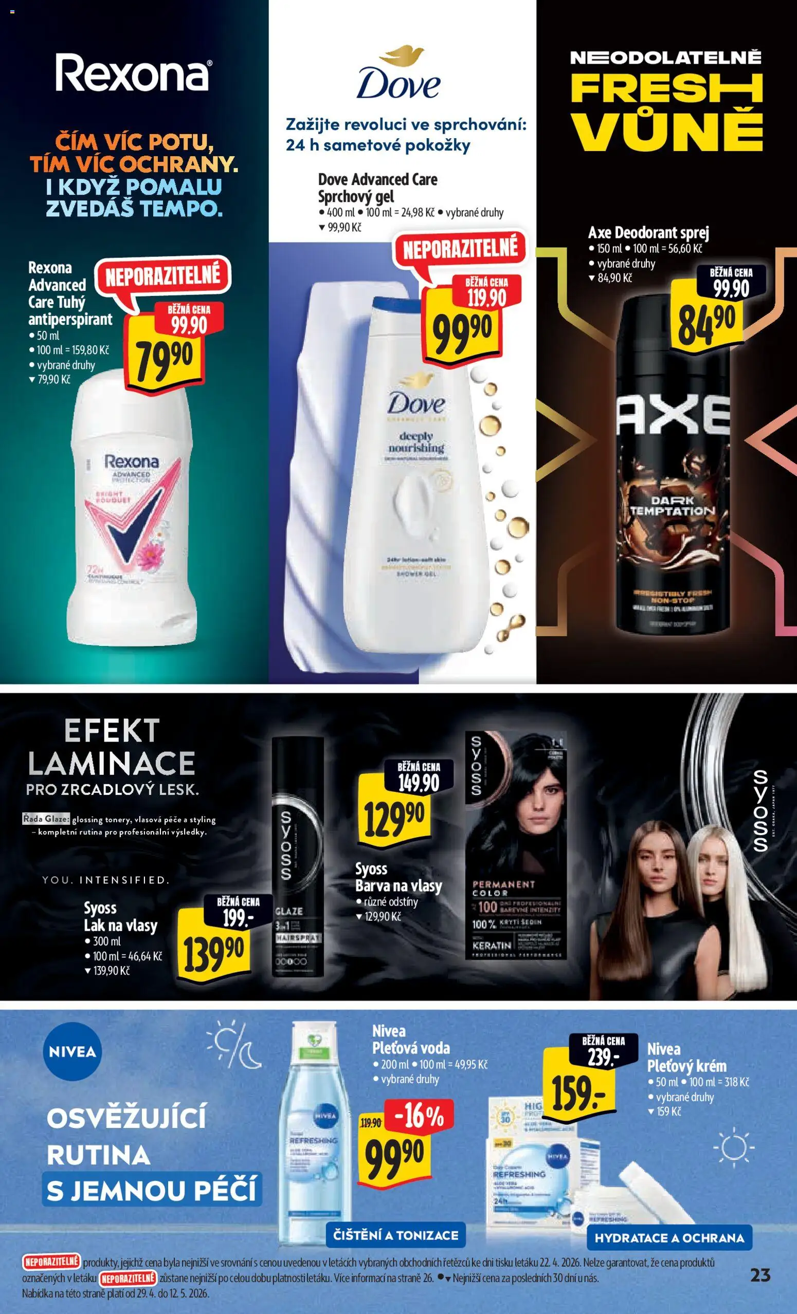 Albert leták - Hypermarket od 29.04.2026 | Strana: 31 | Produkty: Deodorant, Krém, Rexona, Barva na vlasy