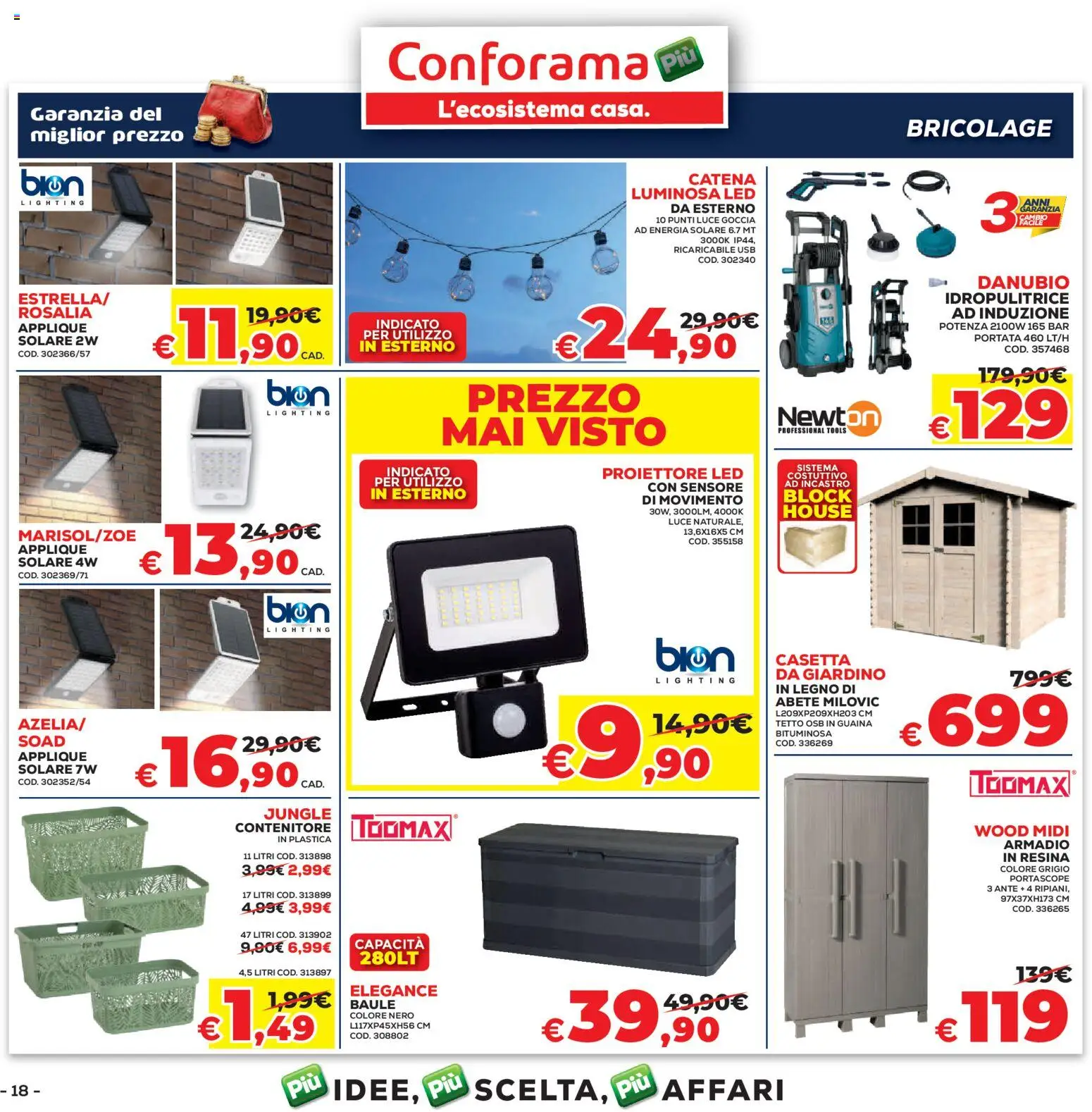 Volantino Conforama del 05.03.2026 | Pagina: 18 | Prodotti: Idropulitrice, Baule, Contenitore, USB