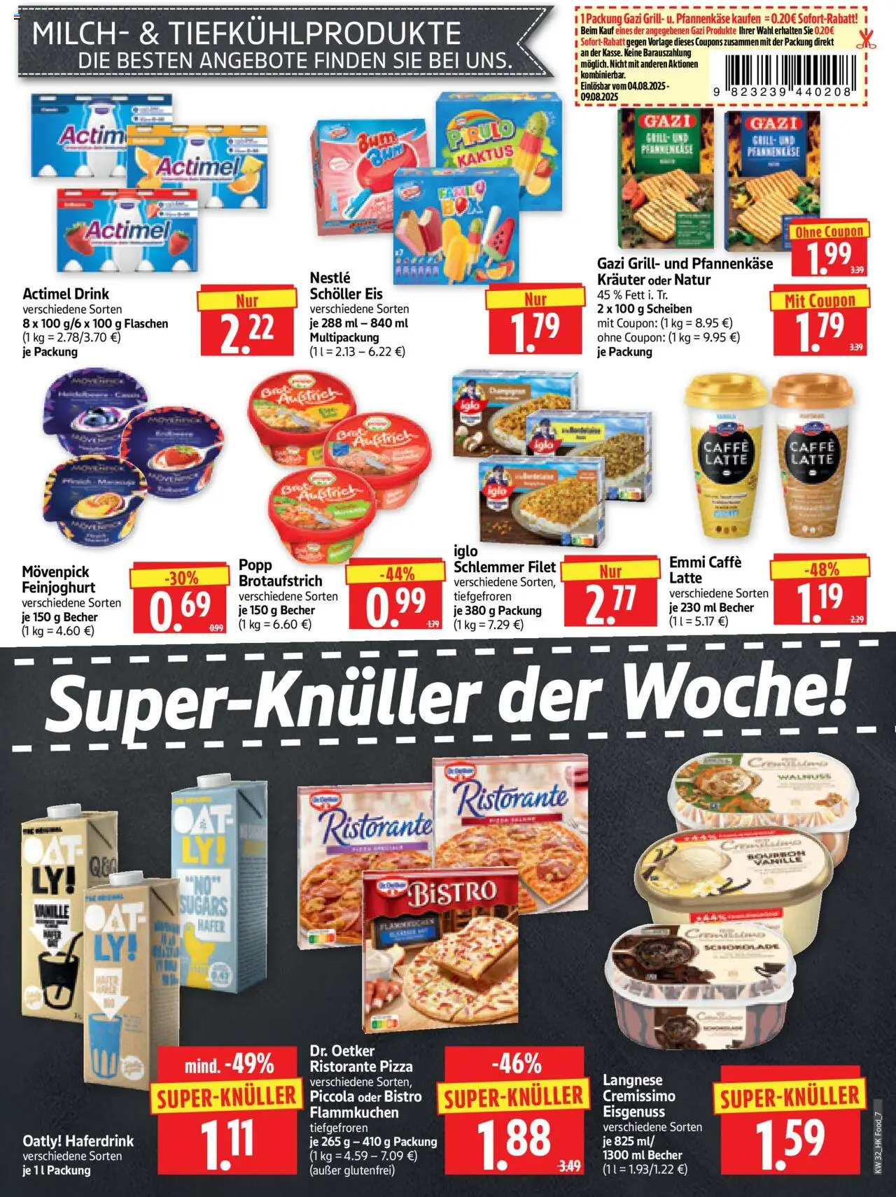 HERKULES Prospekt - gültig ab dem 04.08.2025 | Seite: 7 | Produkte: Actimel, Cremissimo, Milch, Haferdrink