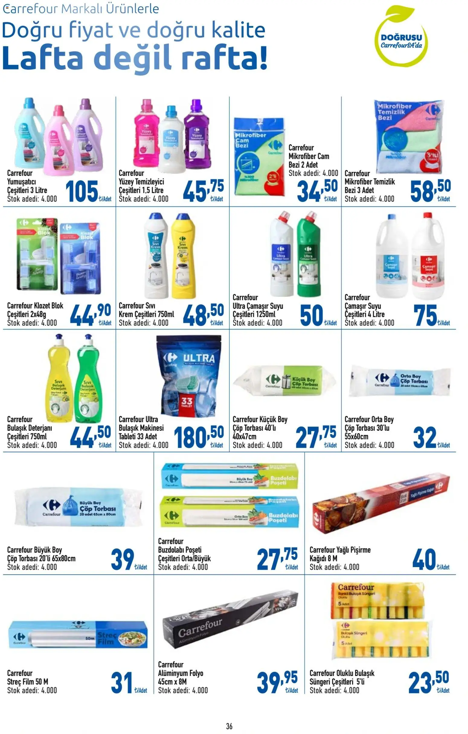 CarrefourSA Katalog - 04.12.2025 tarihinden itibaren geçerlidir | Sayfa: 35 | Ürünler: Çöp torbası, Krem, Yüzey temizleyici, Bulaşık makinesi