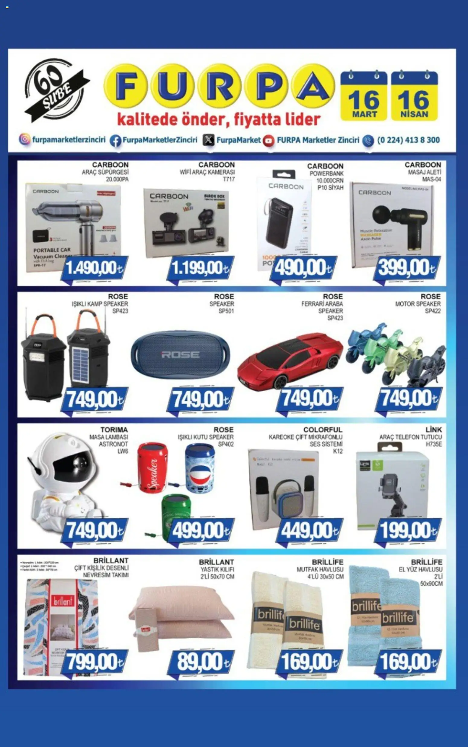 Furpa İndirim - 16.03.2026 tarihinden itibaren geçerlidir | Sayfa: 1 | Ürünler: Kutu, Masa lambası, Ses, Yüz havlusu