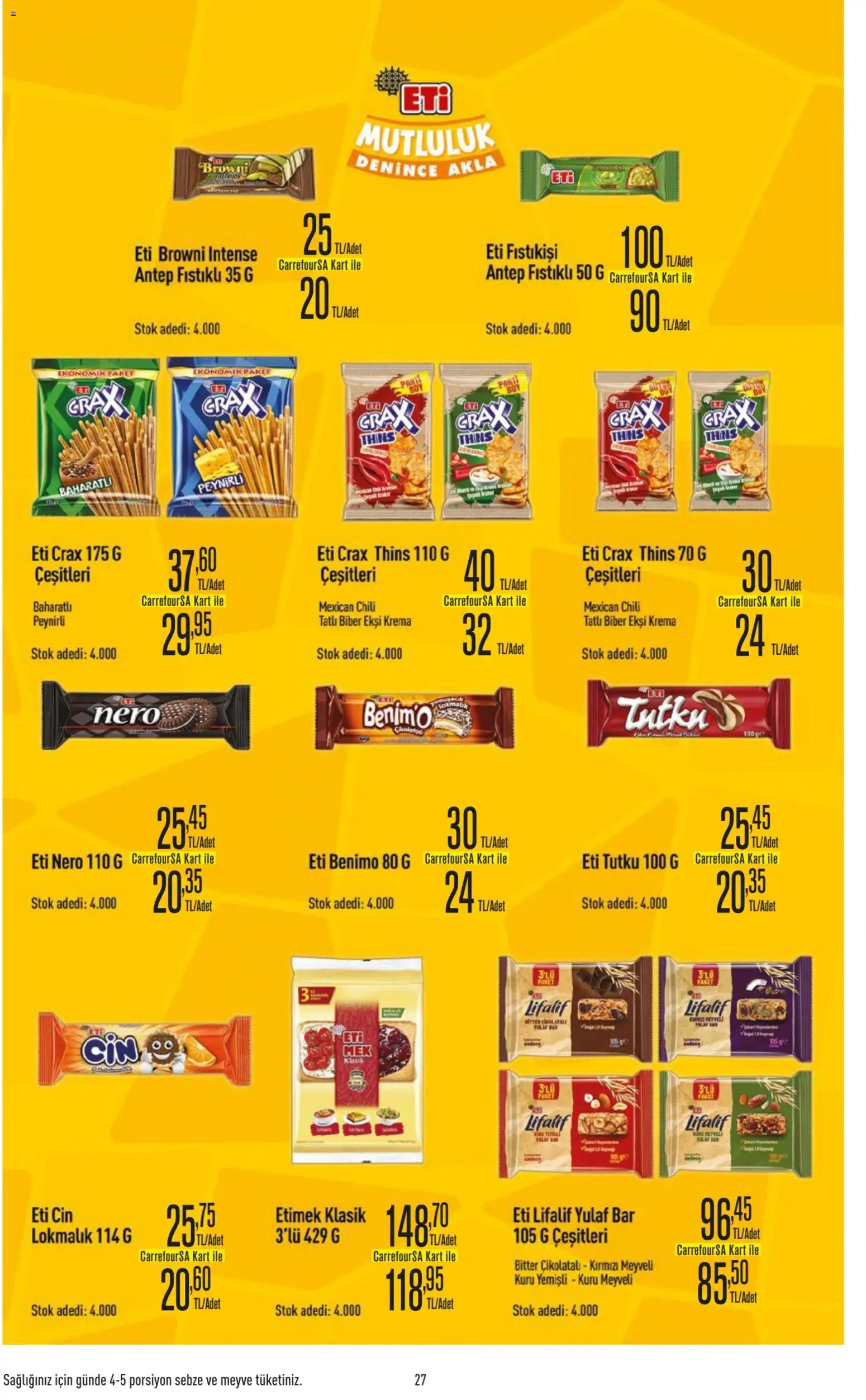 CarrefourSA Katalog - 26.02.2026 tarihinden itibaren geçerlidir | Sayfa: 27 | Ürünler: Cin, Krema, Meyve, Biber