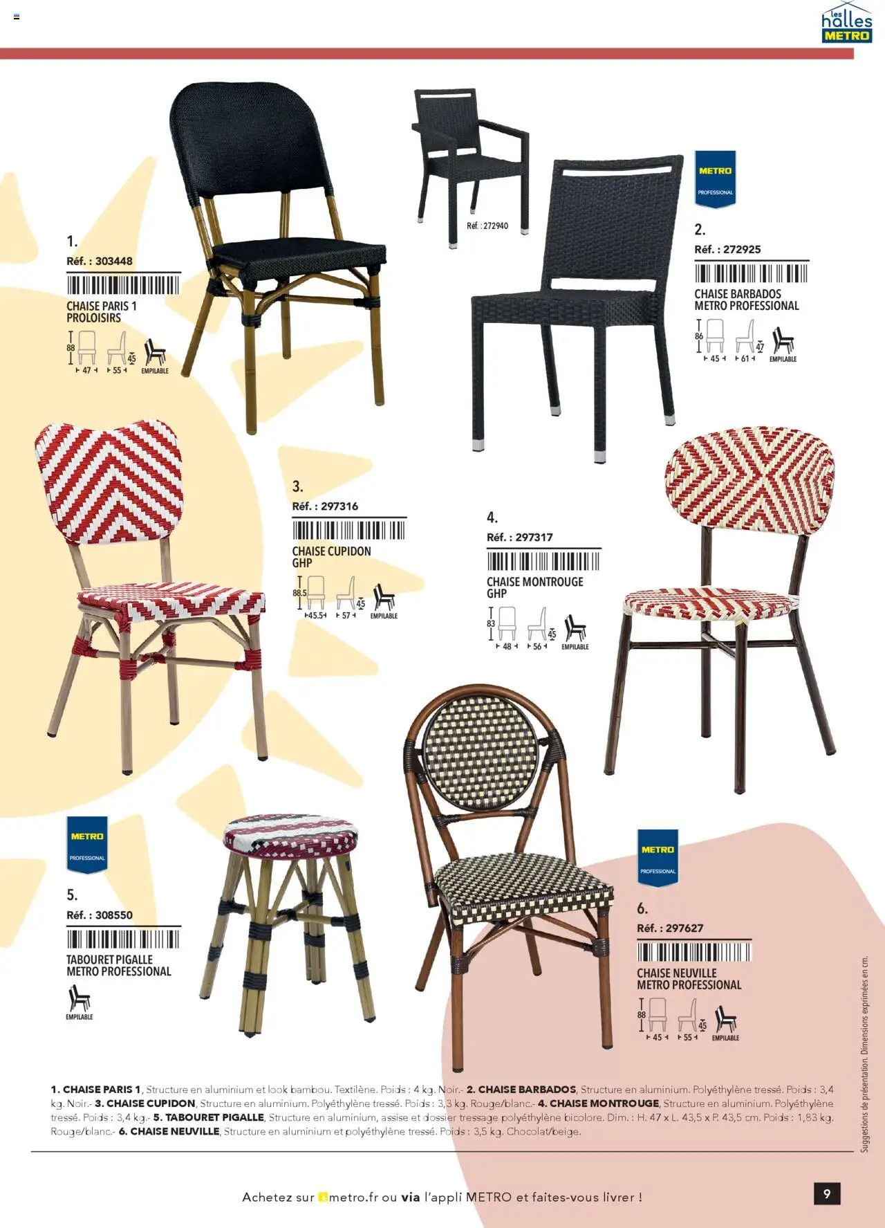  | Page: 9 | Produits: Poids, Chaise