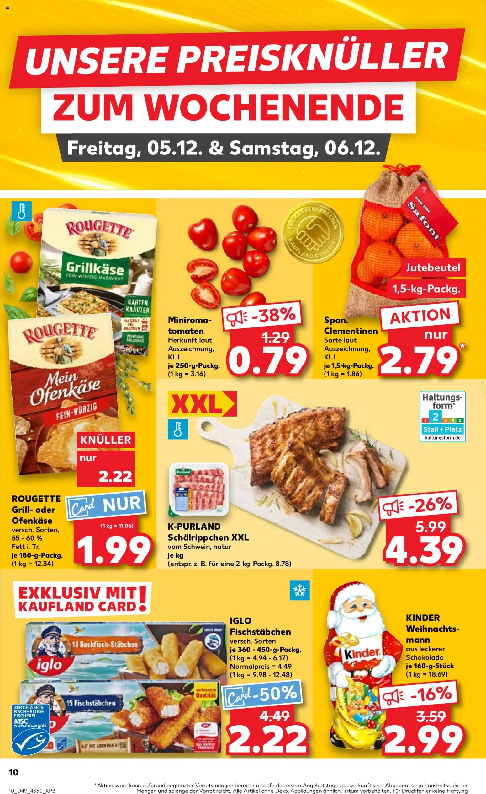 Kaufland prospekt Potsdam	 – gültig ab 04.12.2025 | Seite: 10 | Produkte: Grill, Iglo, Tomaten, Fischstabchen