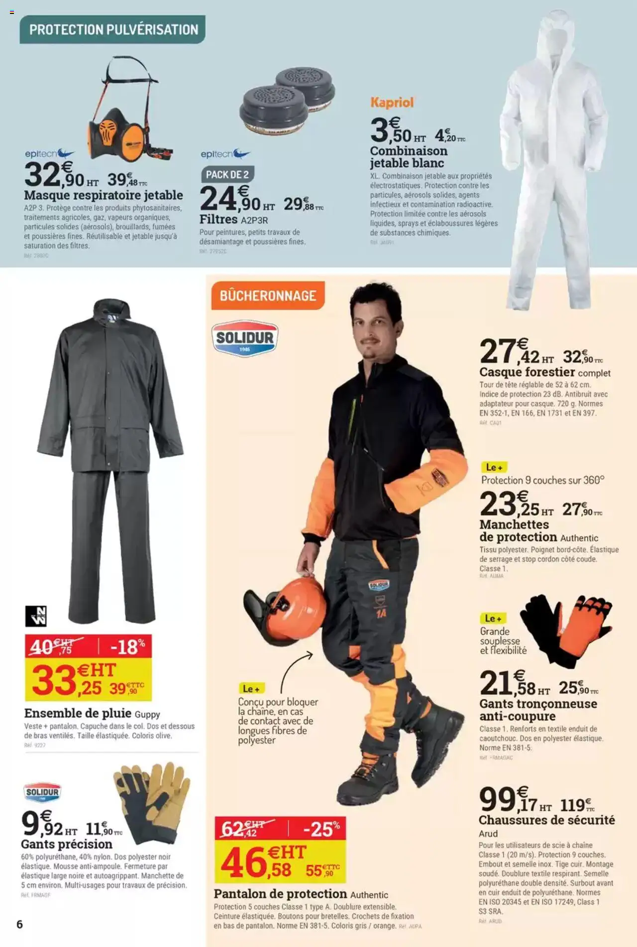  | Page: 6 | Produits: Ceinture, Couches, Mousse, Chaussures de sécurité