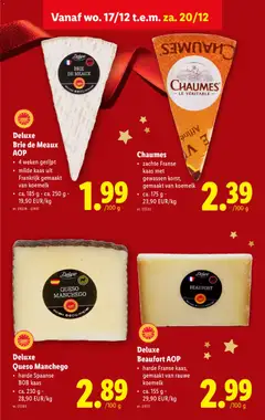Deluxe Brie de Meaux AOP, 4 weken gerijpt, milde kaas uit Frankrijk gemaakt van koemelk, ca. 185 g - ca. 250 g - Voorbeeld van een folder van Lidl, geldig van 17.12.2025 | Pagina: 30 | Producten: Brie, Kaas