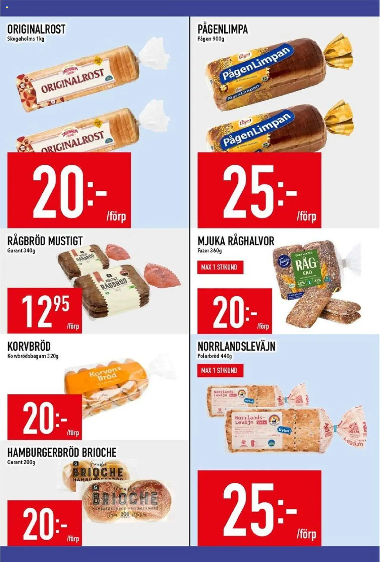 Matdax reklamblad aktuell från 15.09.2025 | Sida: 7 | Produkter: Korvbröd, Hamburgerbröd, Levain, Bröd