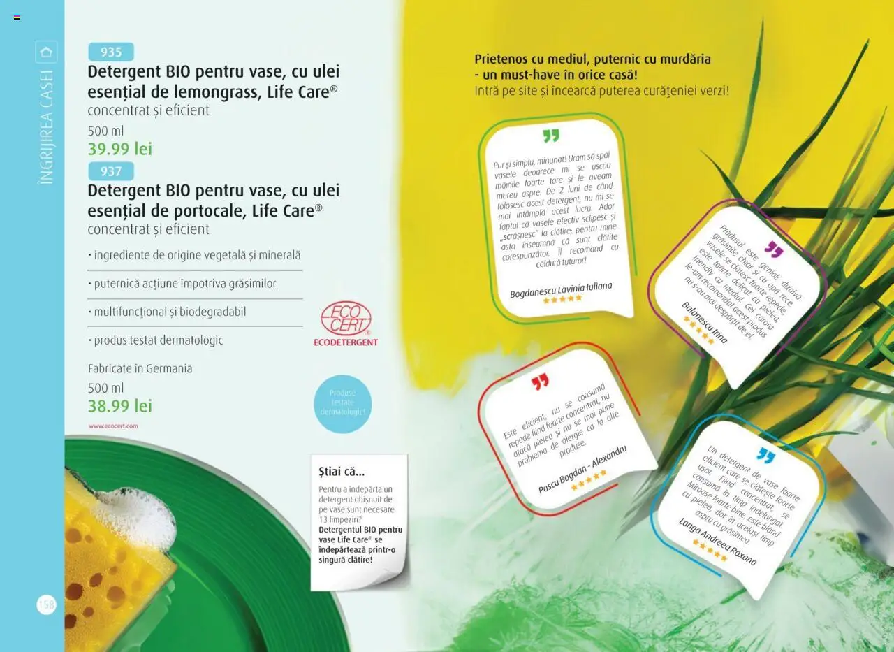 Noul catalog Life Care – valabil de la 01.04.2025 | Pagină: 160 | Produse: Şerit ödül, Detergent de vase, Clătite, Detergent