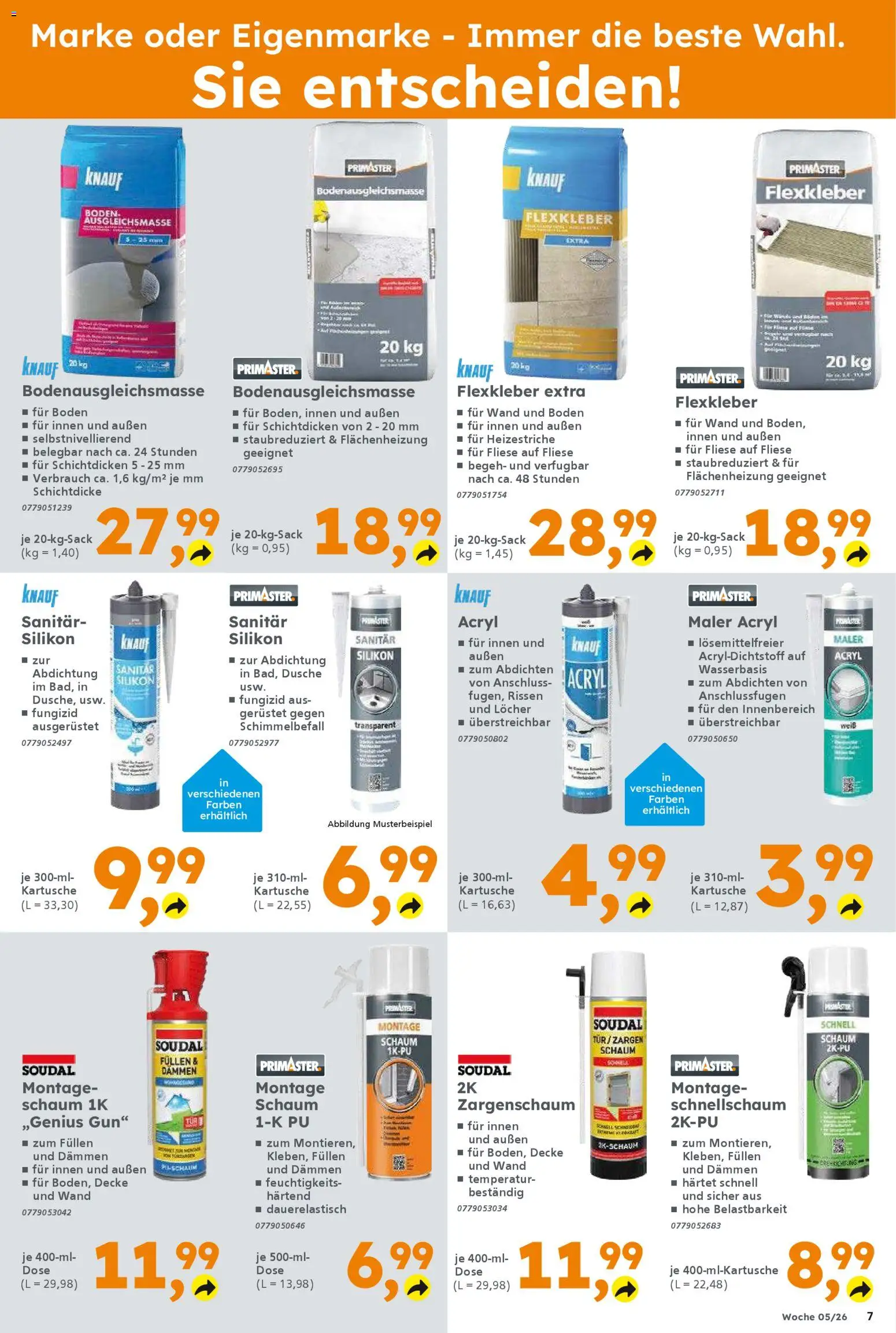 Globus Baumarkt Prospekt 	 – gültig ab 26.01.2026 | Seite: 7 | Produkte: Decke, Dusche, Tür