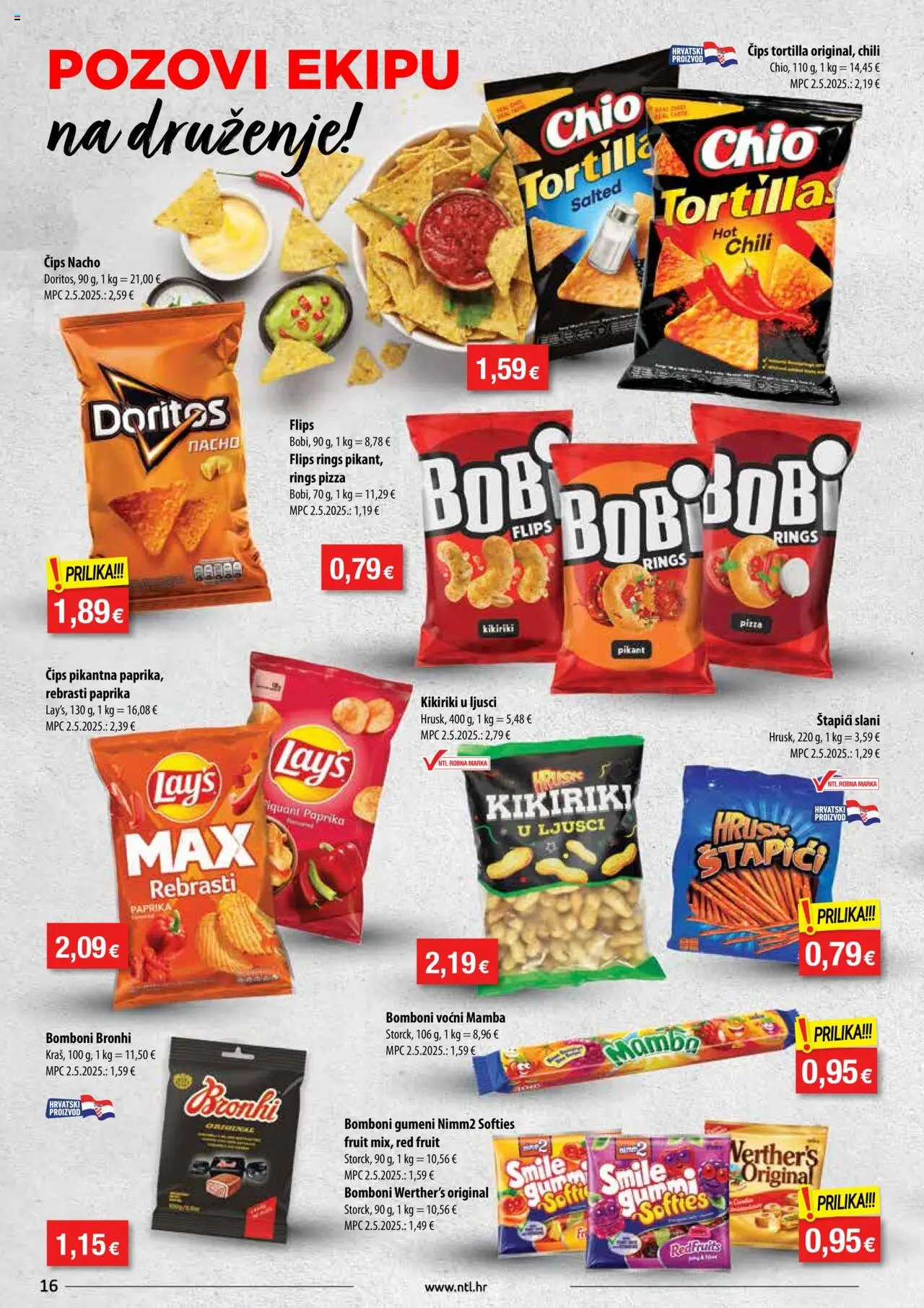 NTL katalog | vrijedi od 10.09.2025 | Stranica: 16 | Proizvodi: Flips, Pizza, Čips, Štapići