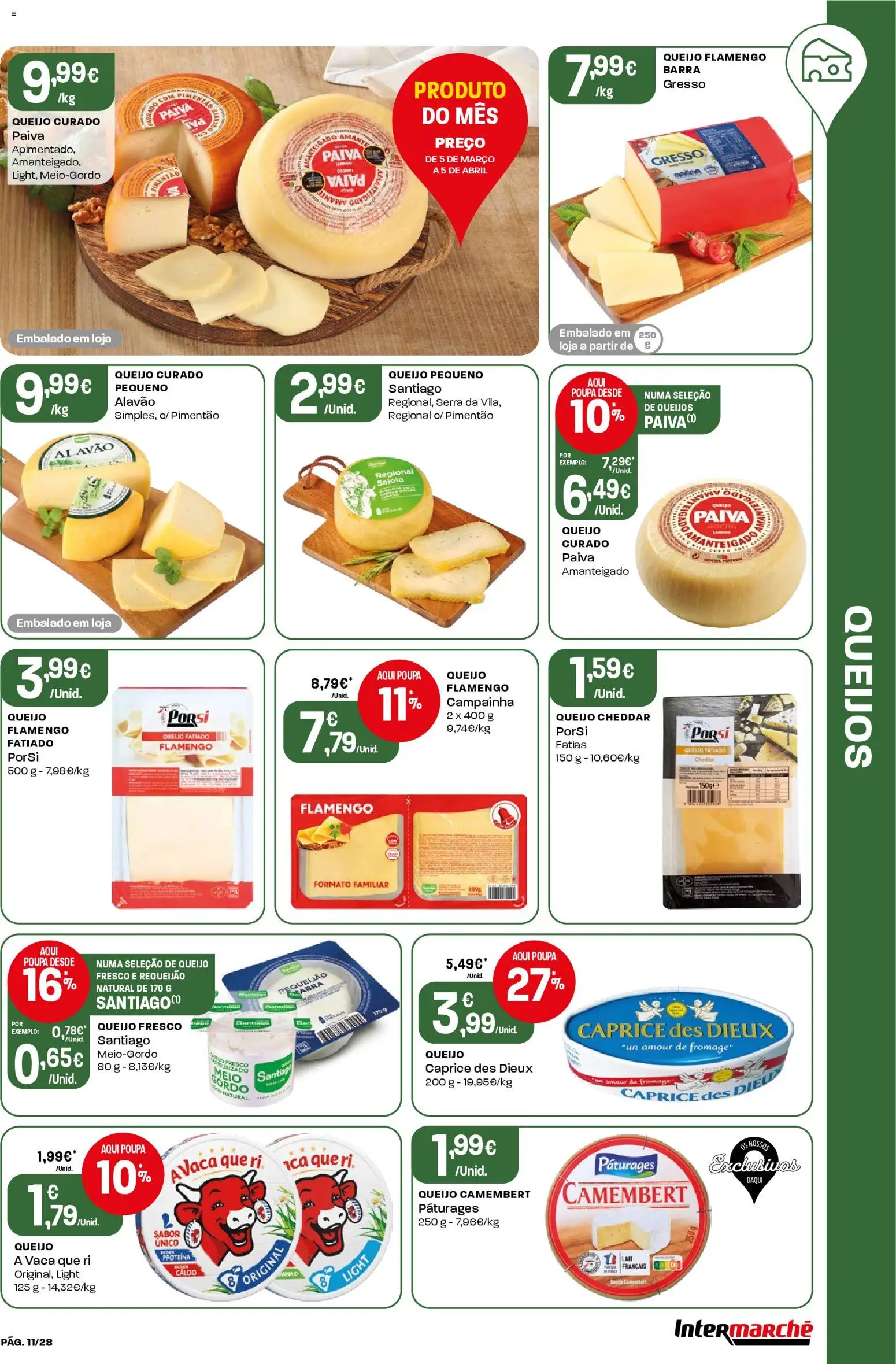 Intermarché Folheto Contact │ válido de 05.03.2026 | Página: 11 | Produtos: Pimentão, Queijo, Cheddar, Proteina