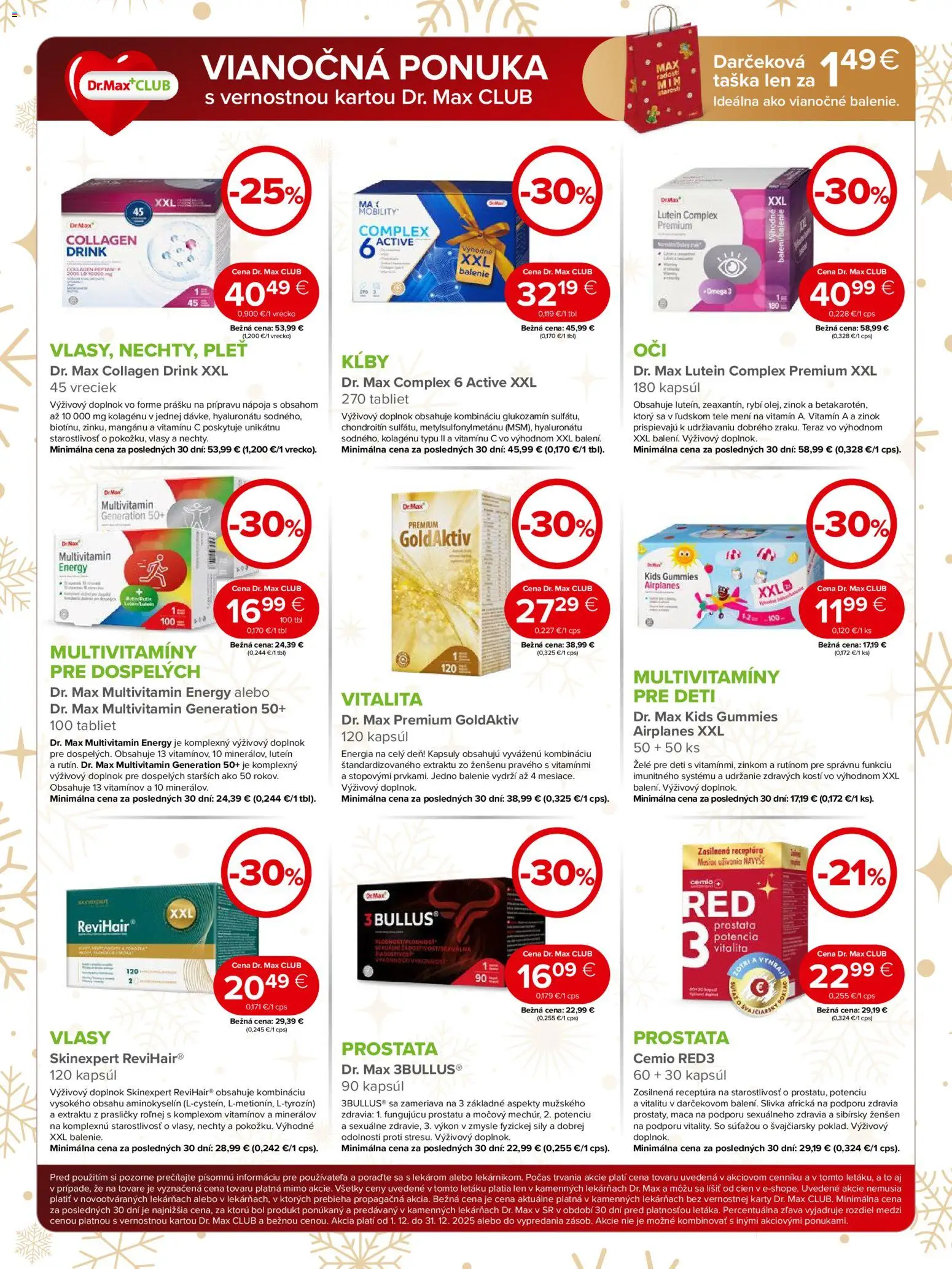 Nové Dr. Max akcie – leták je platný od 01.12.2025 | Strana: 6 | Produkty: Taška