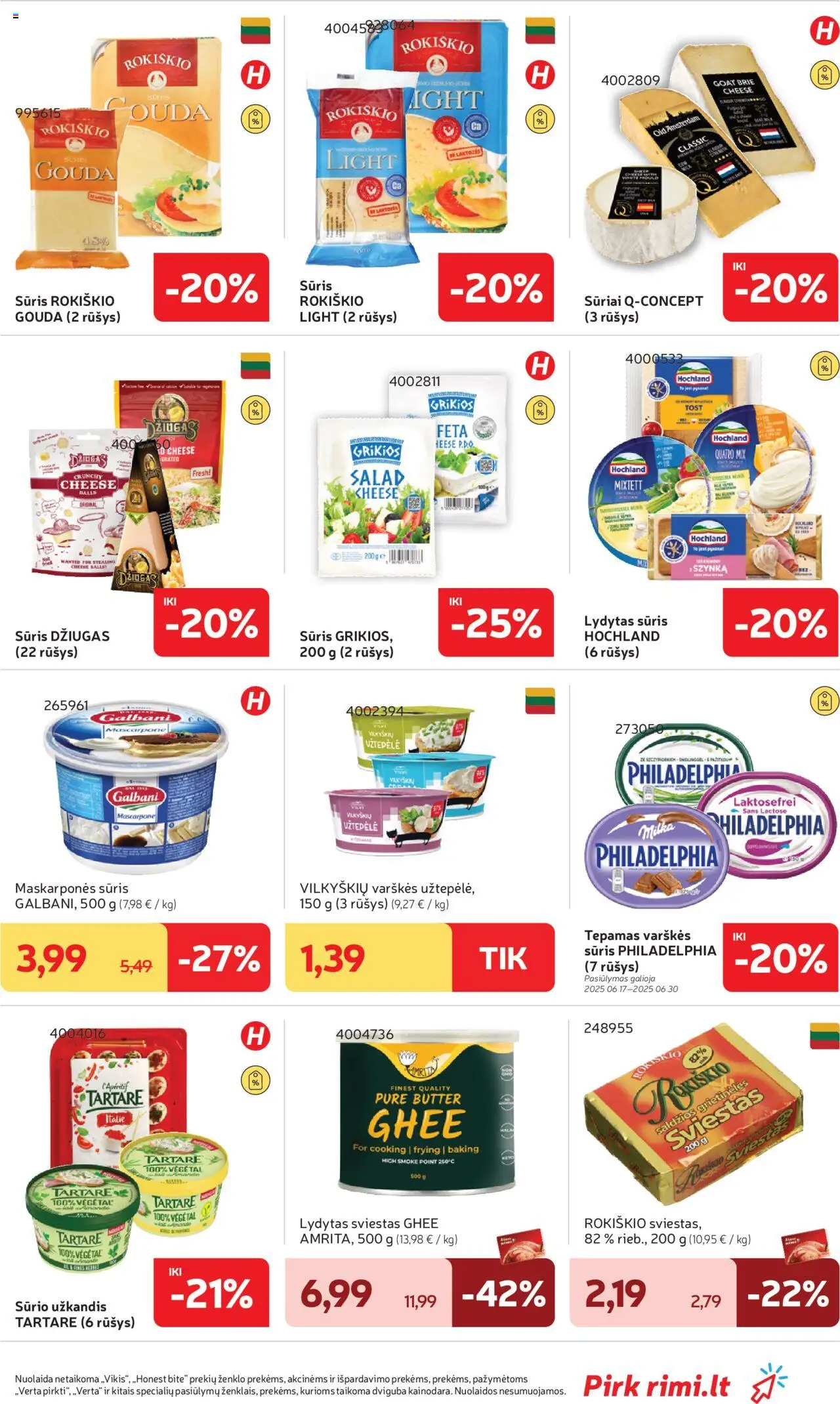 Rimi leidinys│galioja nuo 17.06.2025 | Puslapis: 17 | Prekių: Užtepėlė, Sūris, Sviestas, Lydytas sūris