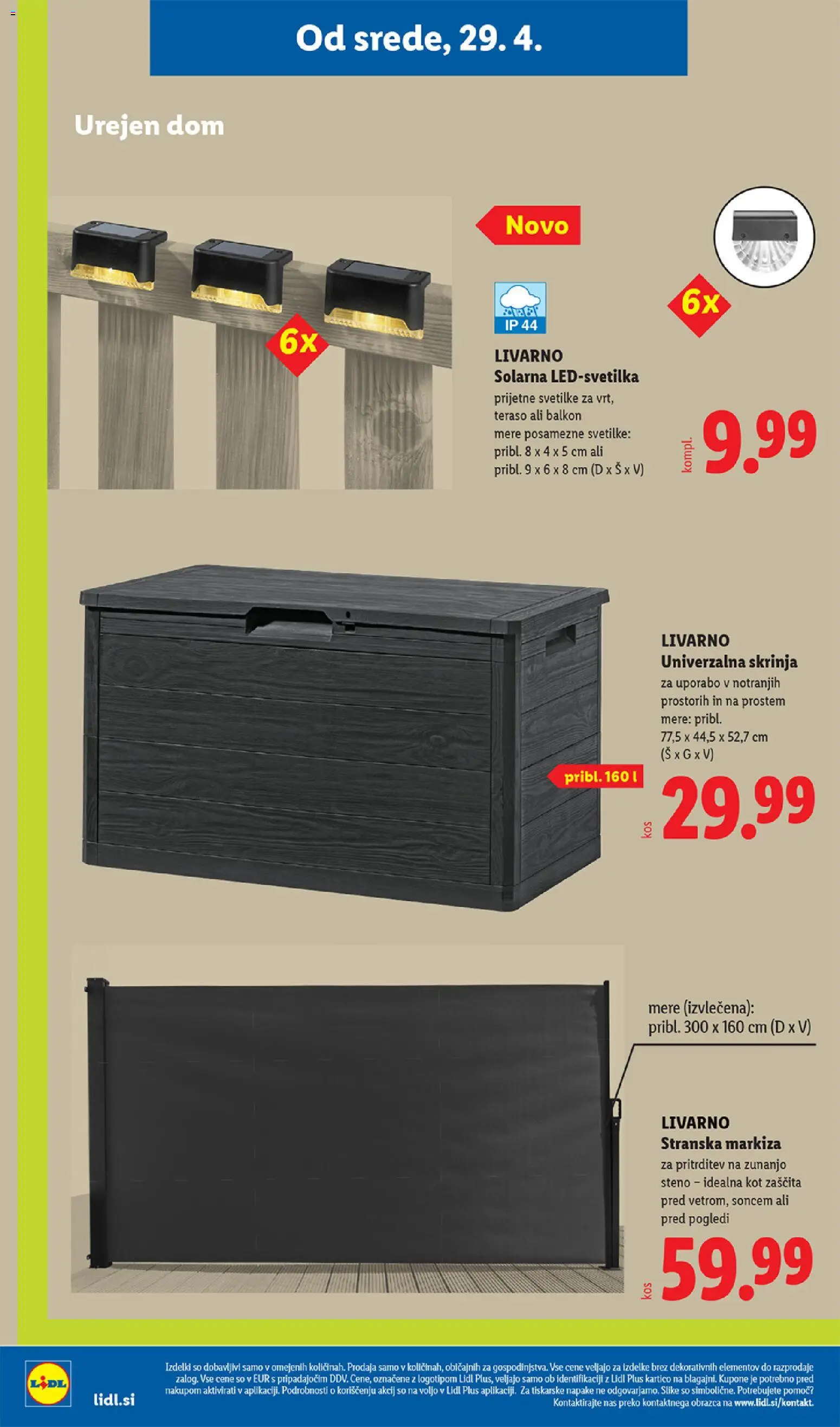 Novi Lidl katalog ponudbe – veljaven od 29.04.2026 | Stran: 30 | Izdelki: Markiza