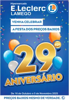 Pré-visualização E.Leclerc - Folheto Aniversário Lamego válido de 16.10.2025