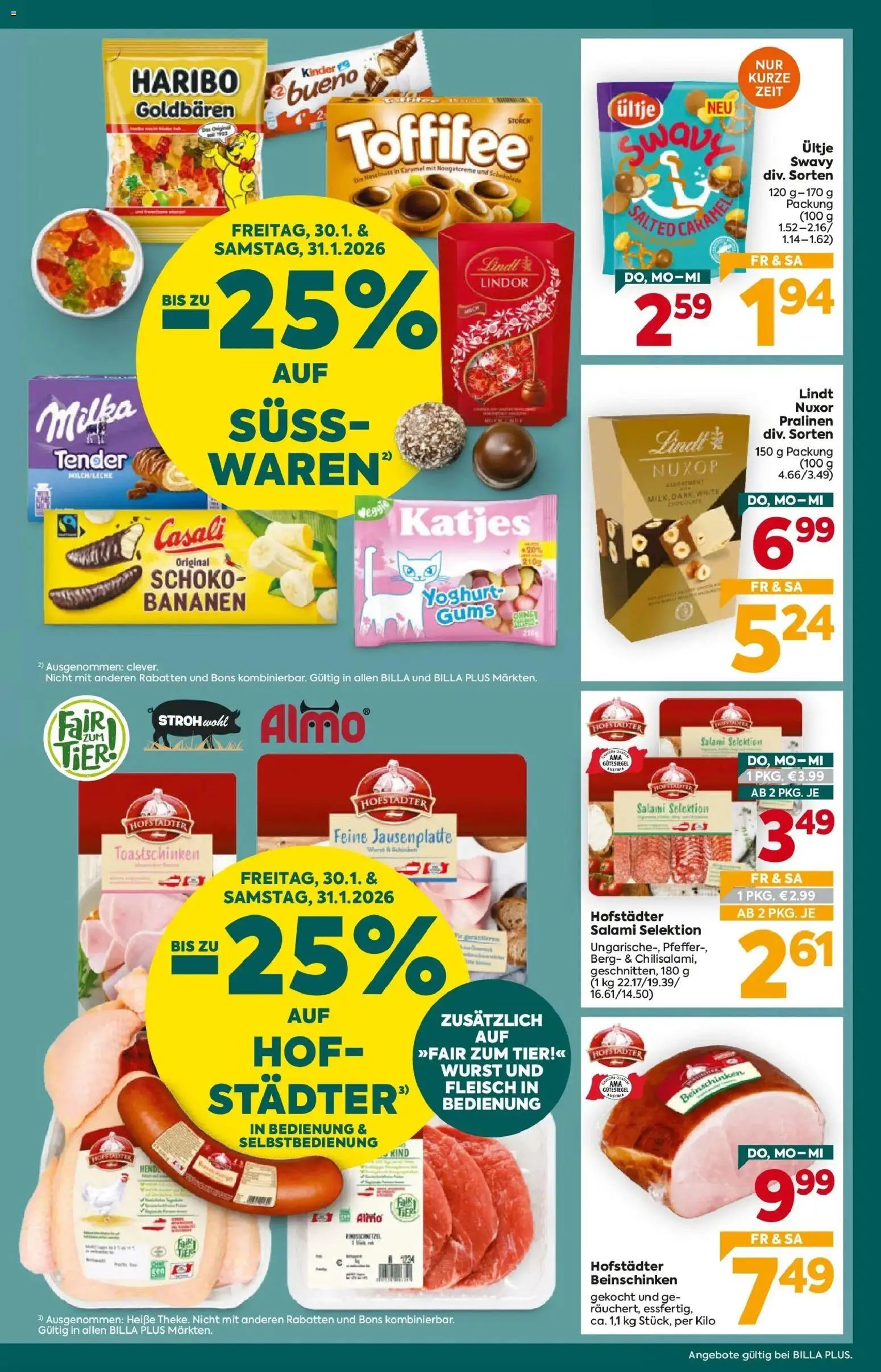 Billa Plus Flugblatt - Oberösterreich gültig ab 29.01.2026 | Seite: 3 | Produkte: Pfeffer, Wurst, Schokolade, Bananen