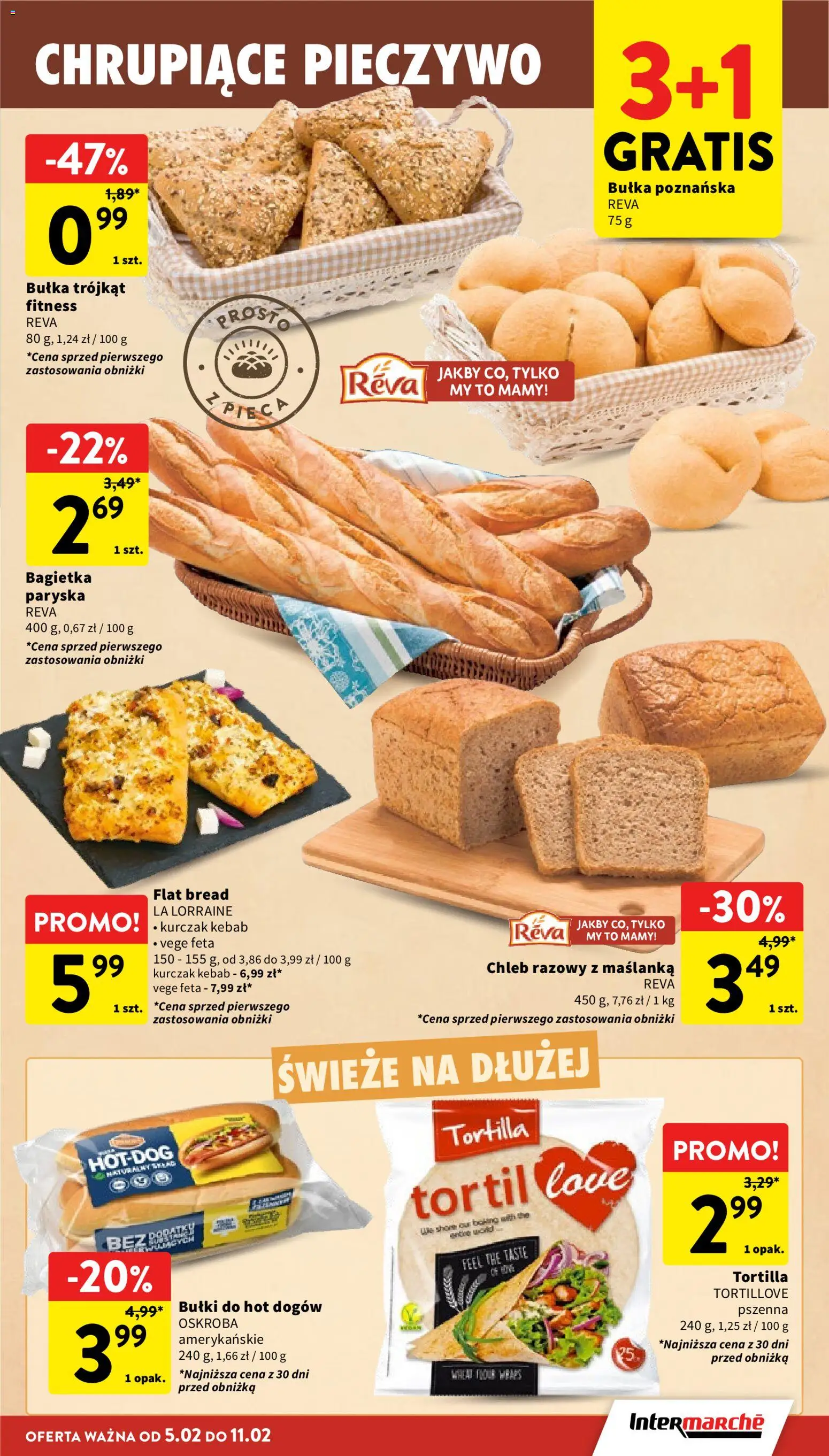 Intermarche Gazetka od 05.02.2026 | Strona: 21 | Produkty: Pieczywo, Kebab, Chleb, Bułka poznańska