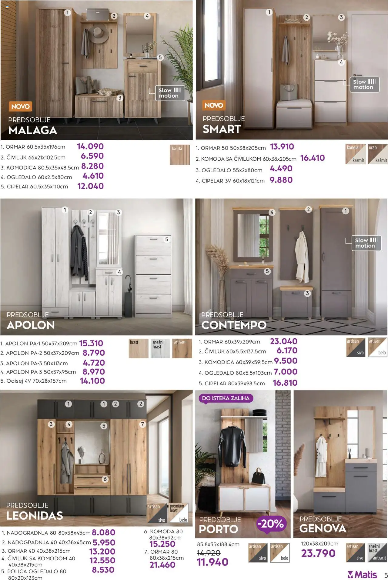Matis katalog - važi od 01.08.2025 | Strana: 5 | Proizvode: Polica, Orah, Civiluk, Cipelar