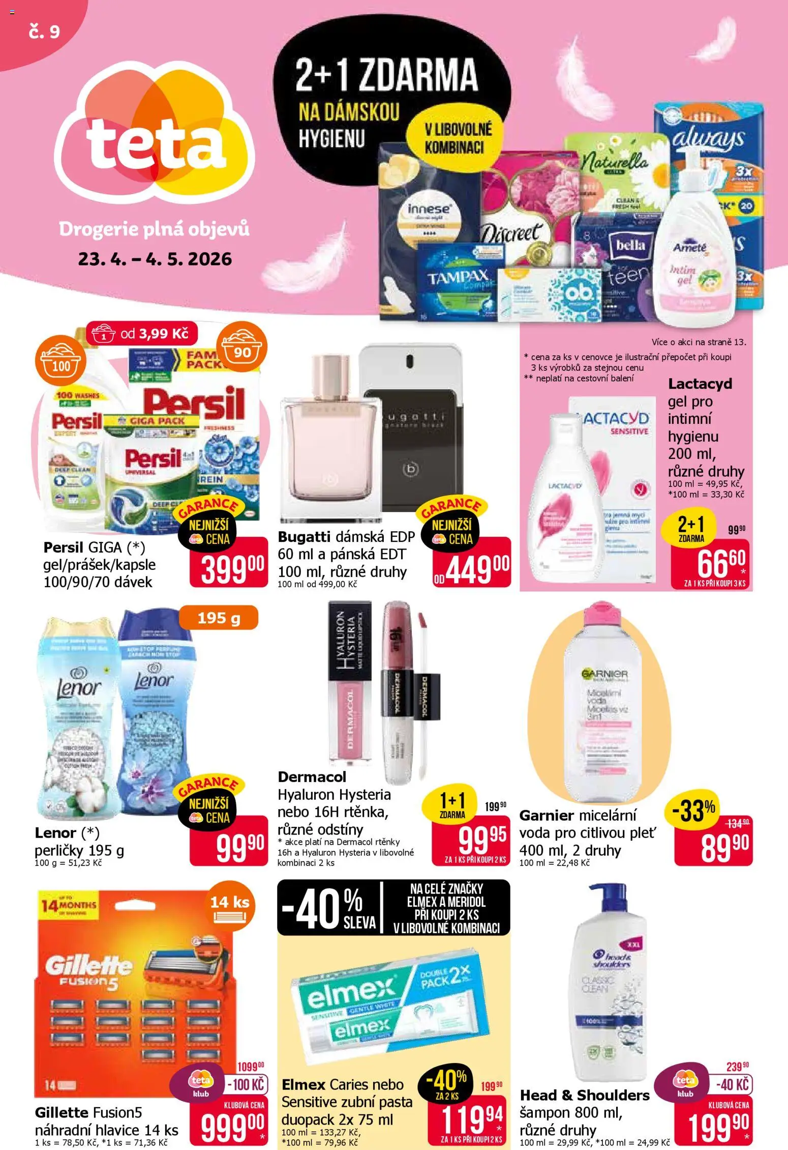 TETA Drogerie leták od 23.04.2026 | Strana: 1 | Produkty: Meridol, Lactacyd, Drogerie, Šampon
