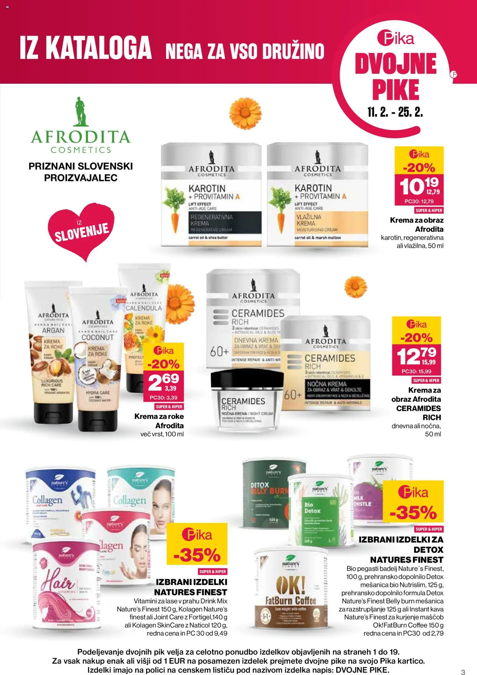 Novi Mercator katalog ponudbe – veljaven od 11.02.2026 | Stran: 3 | Izdelki: Krema, Krema za roke, Kava, Krema za obraz