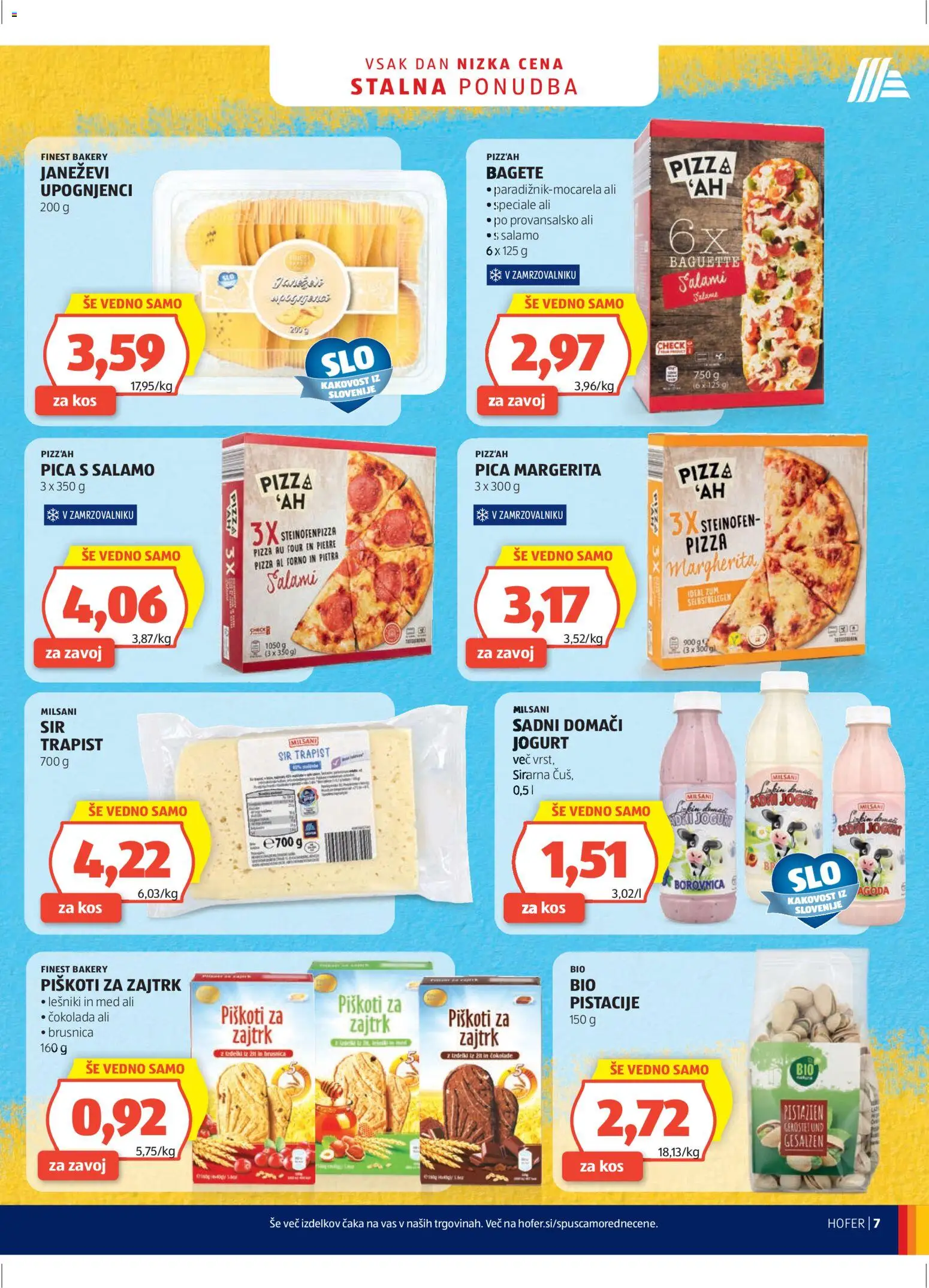 Hofer SI katalog | vrijedi od 25.03.2026 | Stranica: 7 | Proizvodi: Med, Jogurt, Čokolada, Brusnica