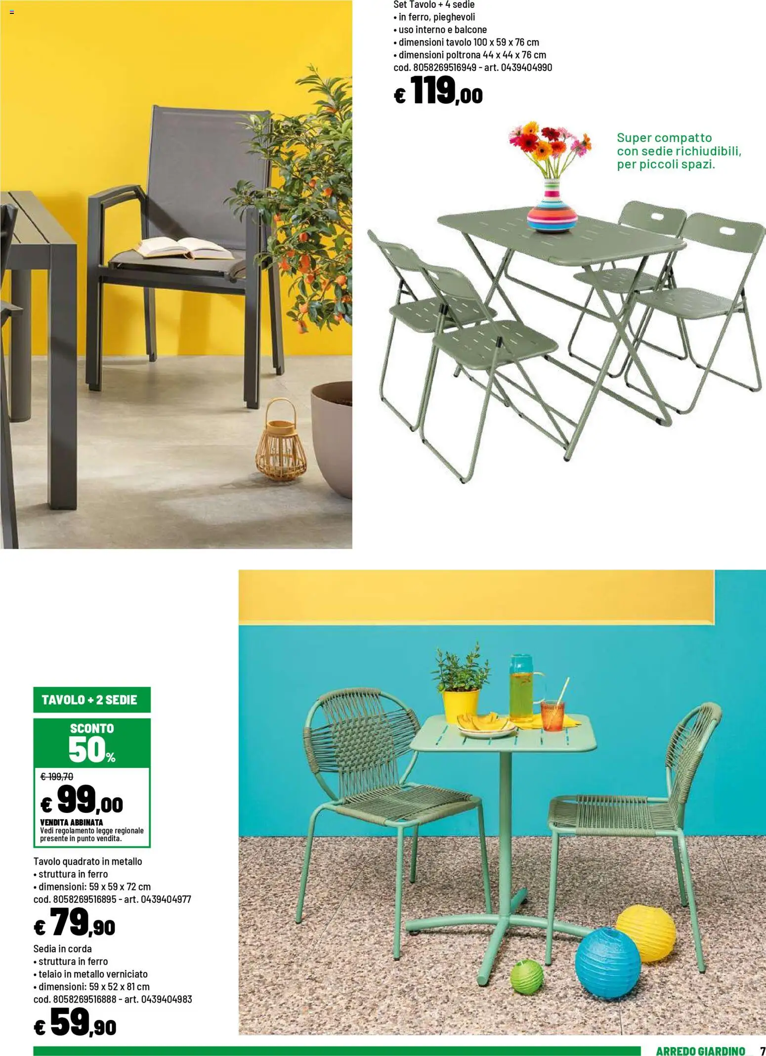 Volantino Iper del 20.04.2026 | Pagina: 7 | Prodotti: Poltrona, Tavolo, Sedia