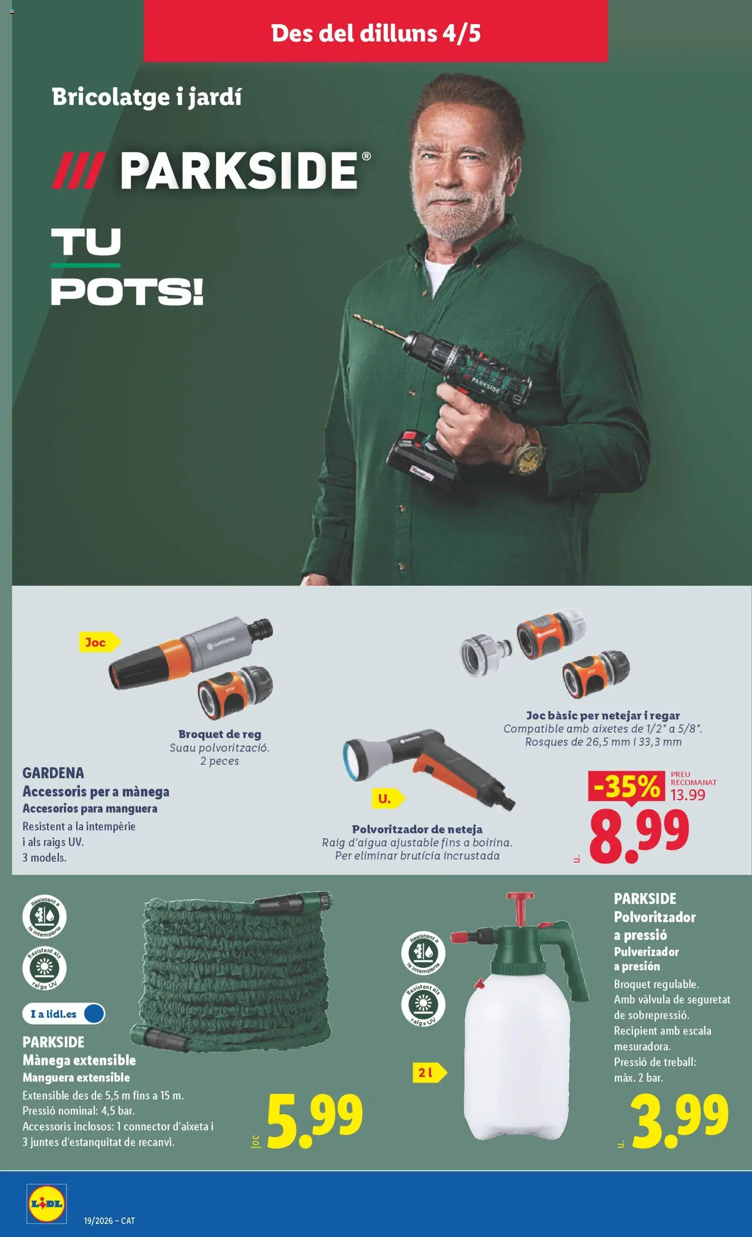 Lidl folleto de bazar │ válido desde el 04.05.2026 | Página: 8 | Productos: Manguera