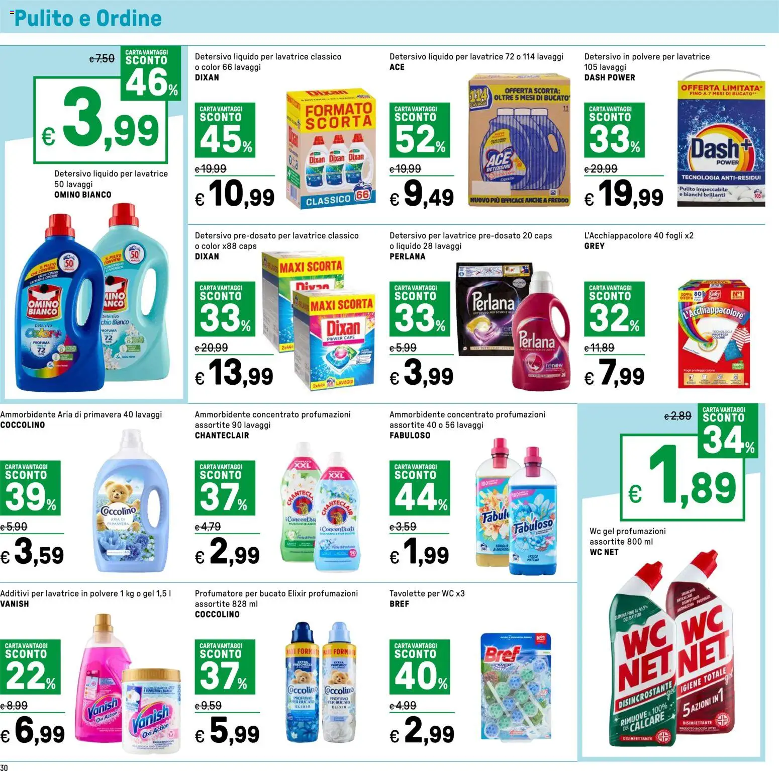 Volantino Iper del 27.03.2026 | Pagina: 30 | Prodotti: Detersivo in polvere, Ammorbidente, Anticalcare, Lavatrice