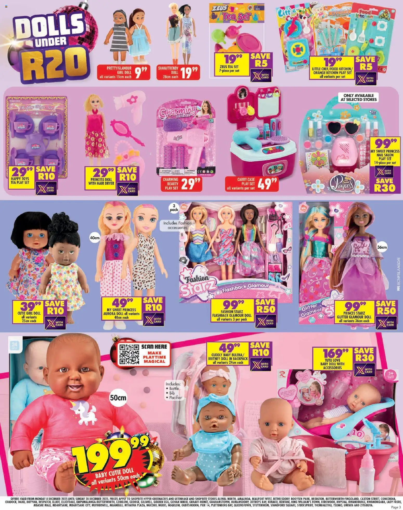 New Shoprite catalogue – valid from 08.12.2025 | Page: 3 | Products: Backpack, Dryer, Hair dryer, Tea