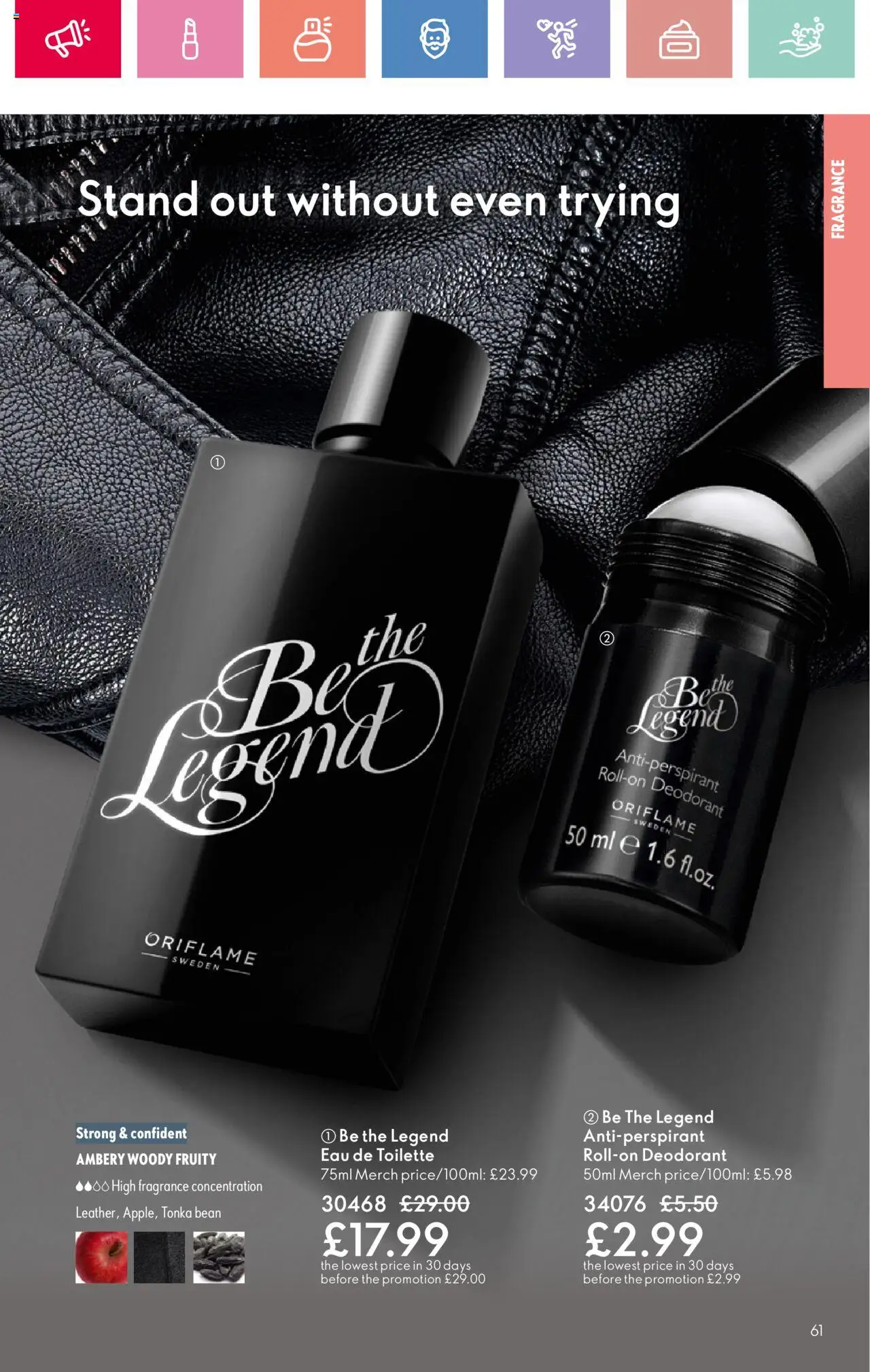  | Page: 61 | Products: Fragrance, Eau de toilette, Deodorant, Antiperspirant