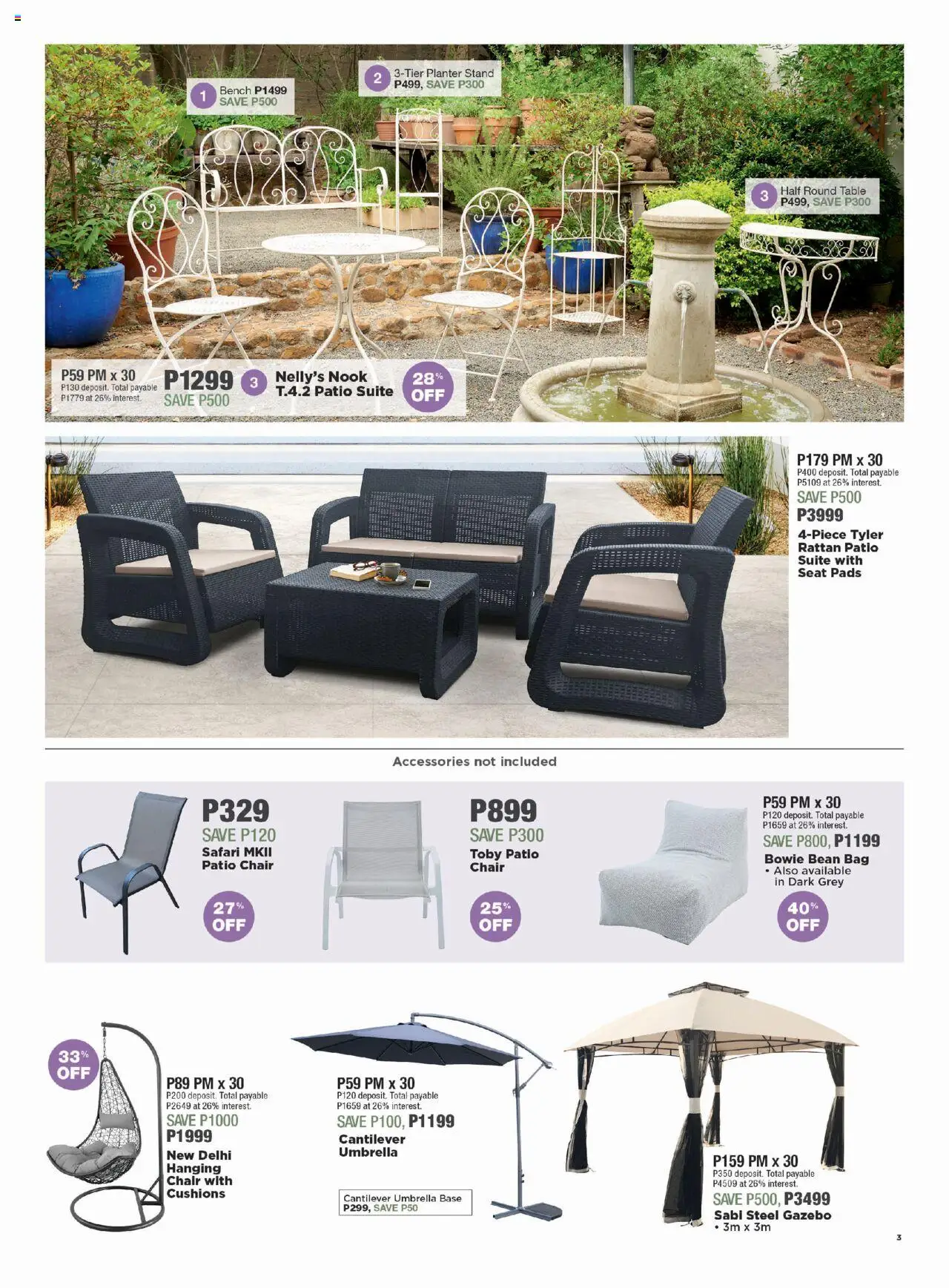House and Home - Botswana Catalogue │ valid from 18.08.2025 | Page: 3 | Products: Umbrella, Bag, Table, Pads