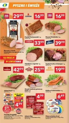 Pogląd oferty "Lewiatan gazetka - Lublin" - ważna od 06.11.2025 | Strona: 2 | Produkty: Szynka, Boczek wędzony, Kiełbasa podwawelska, Salami
