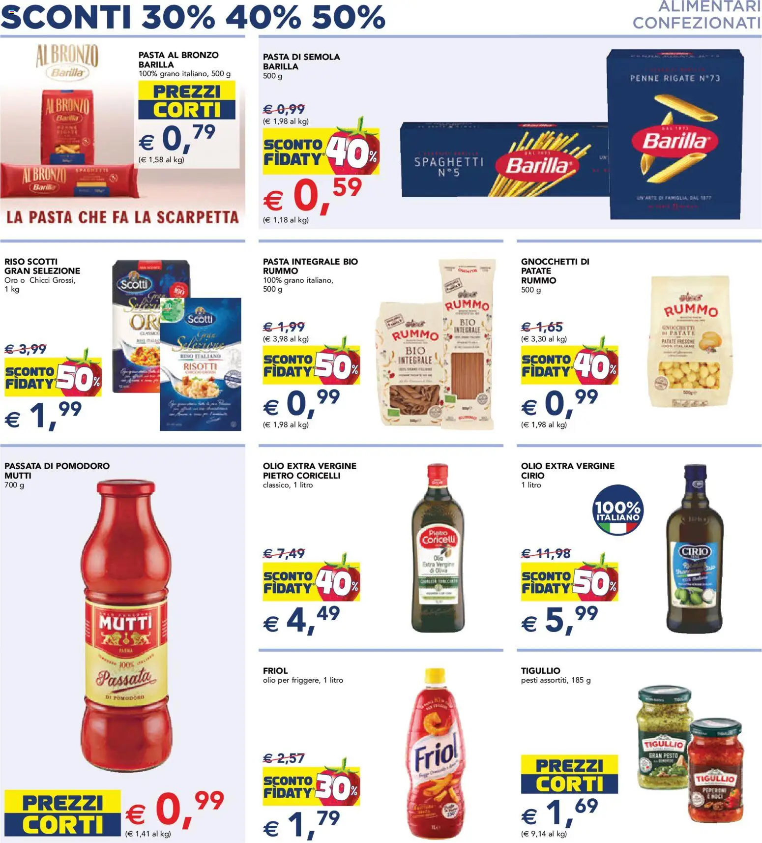 Volantino Esselunga S del 23.04.2026 | Pagina: 5 | Prodotti: Pasta, Passata di pomodoro, Olio extra vergine, Penne