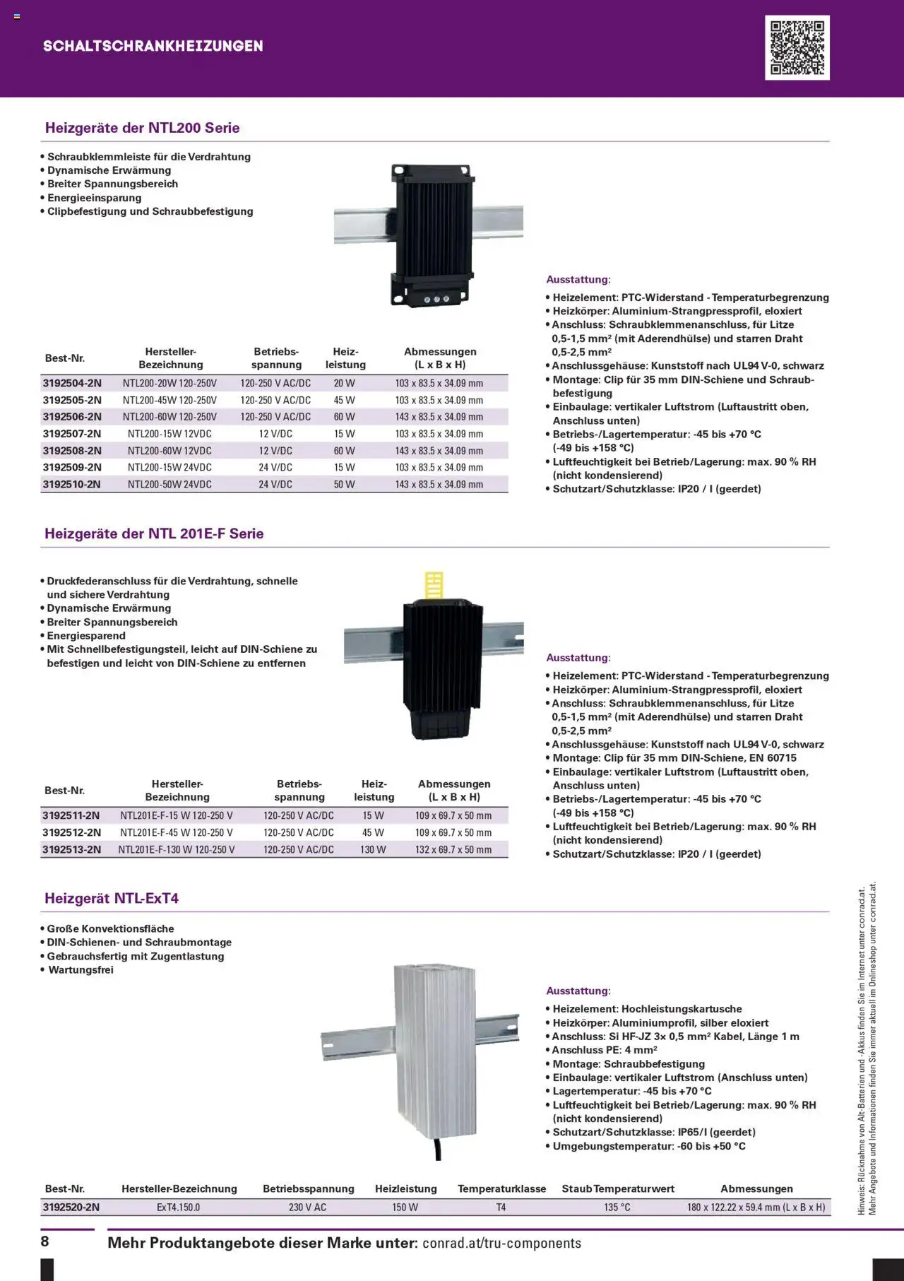 Conrad TRU Components gültig ab 13.03.2025 | Seite: 8 | Produkte: Heizkörper