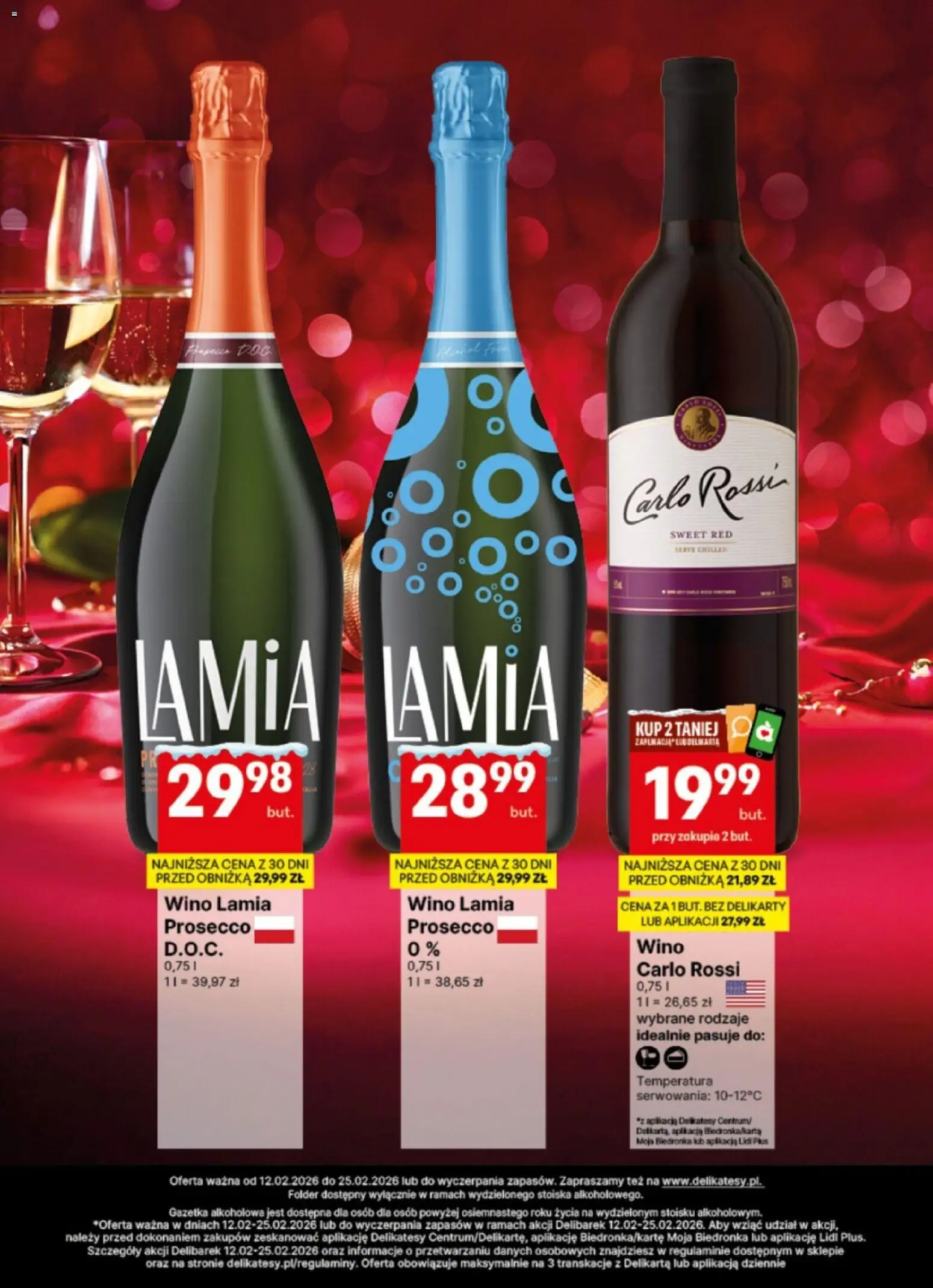Delikatesy Centrum Gazetka - DeliBarek od 12.02.2026 | Strona: 7 | Produkty: Delikatesy, Wino, Prosecco, Carlo Rossi