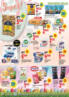 E.leclerc katalog akcije – veljaven od 18.03.2026 | Stran: 12 | Izdelki: Puding, Jajca, Smetana, Sladkor