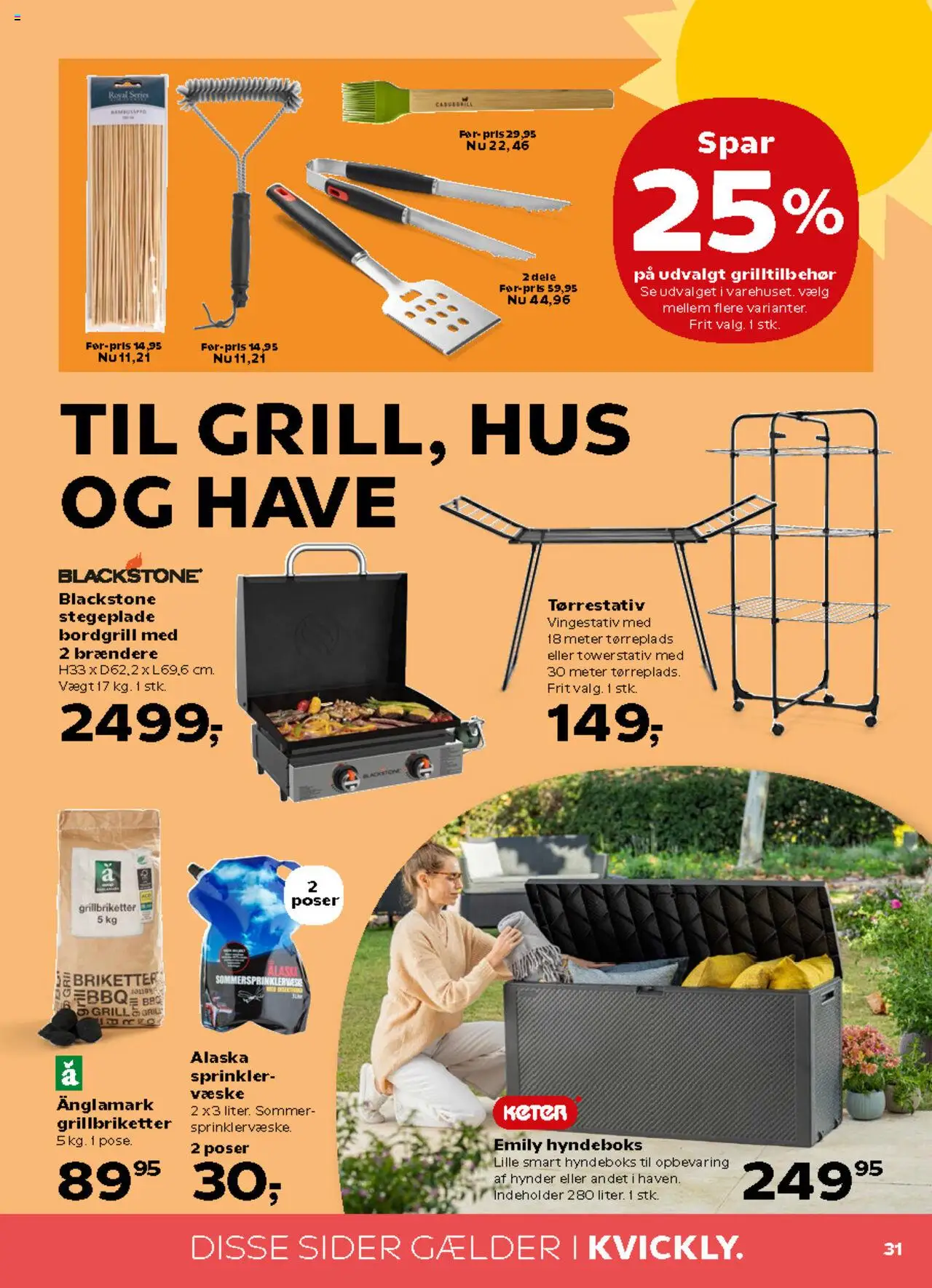 Kvickly Tilbudsavis gyldig fra 04.07.2025 | Side: 35 | Produkter: Grill