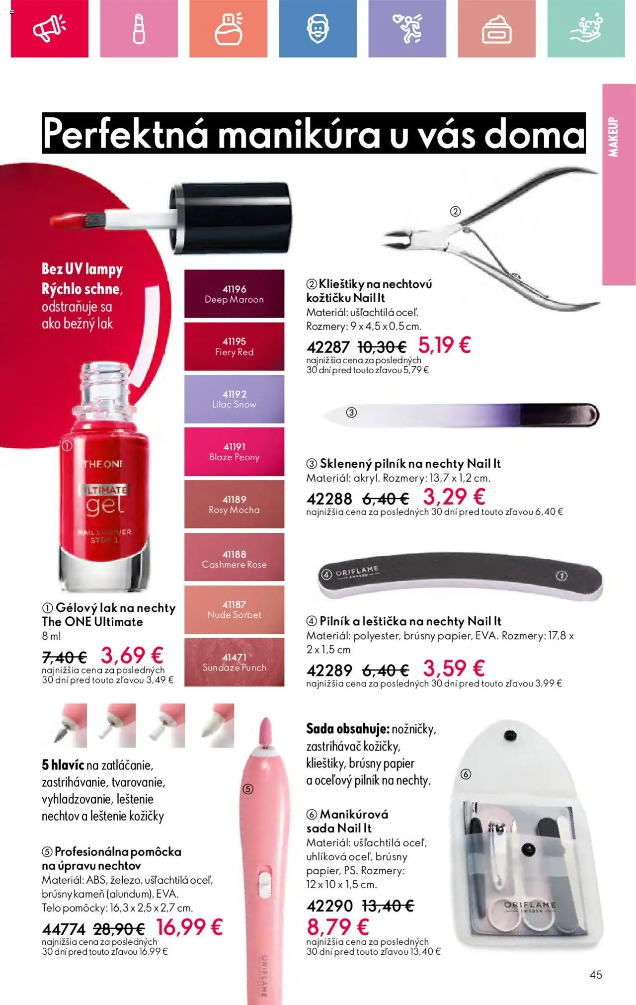 Katalóg Oriflame 10 2025 │ platný od 06.07.2025 | Strana: 45 | Produkty: Sorbet, Lak na nechty