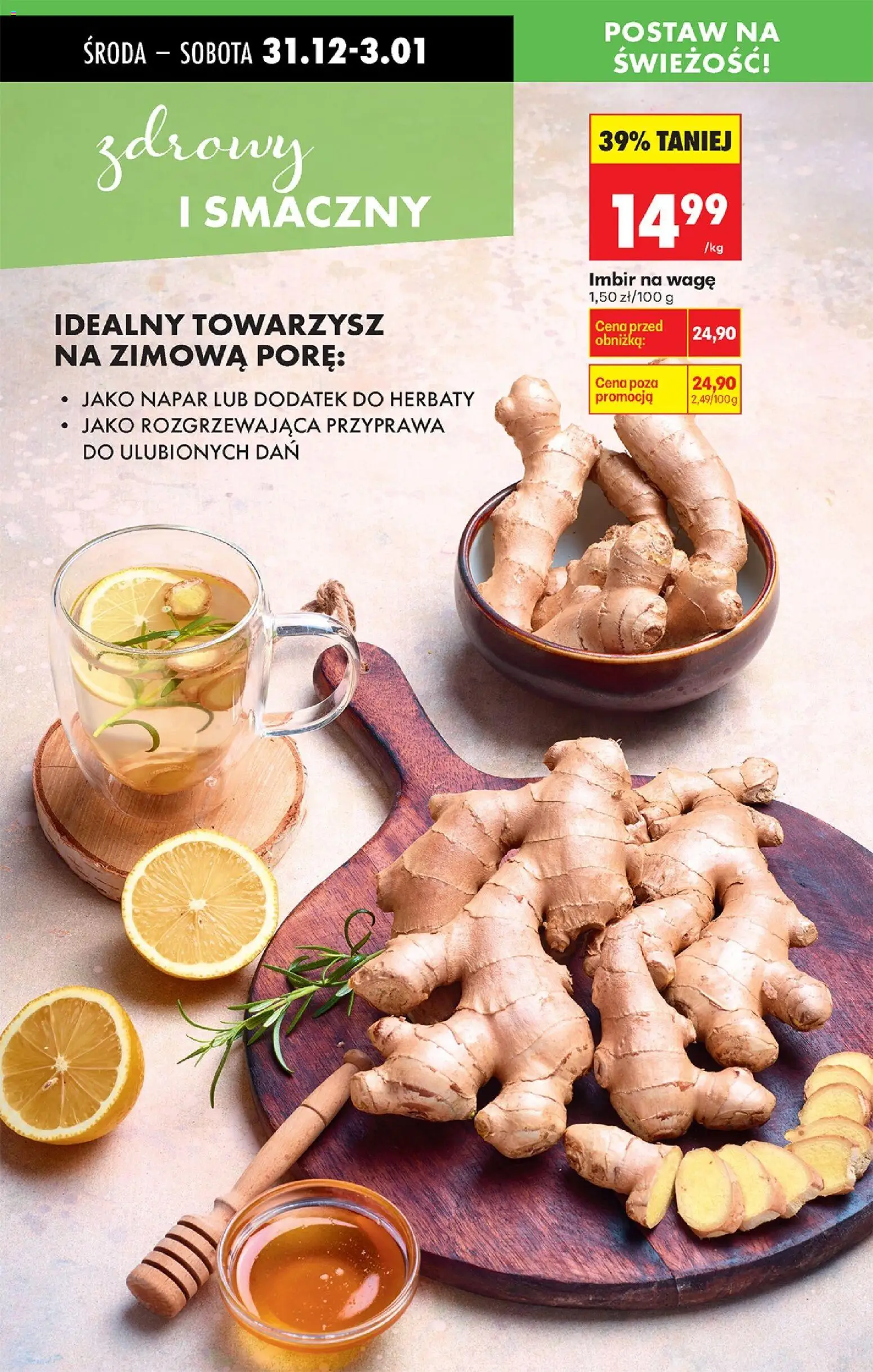 Biedronka gazetka - Oferta w tym tygodniu od 31.12.2025 | Strona: 28 | Produkty: Imbir