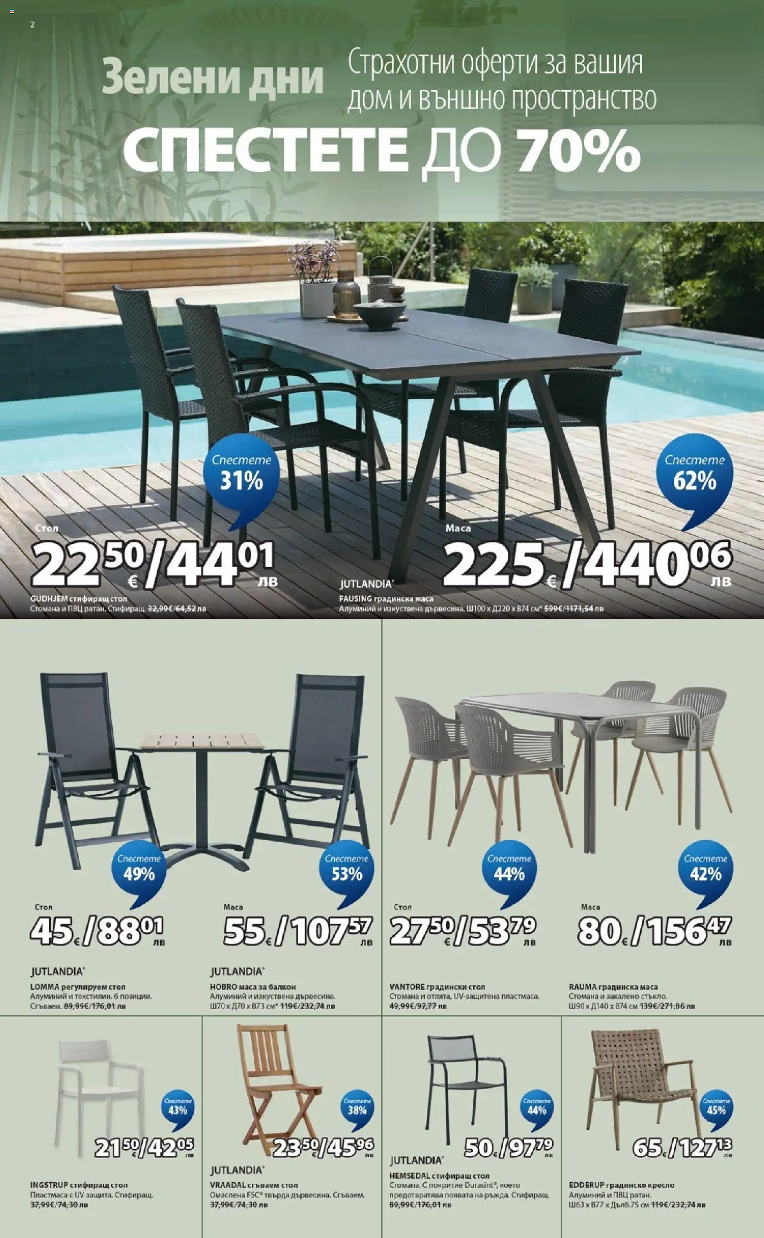 {H1} | Страница: 2 | Продукти: Кресло, Маса, Стол