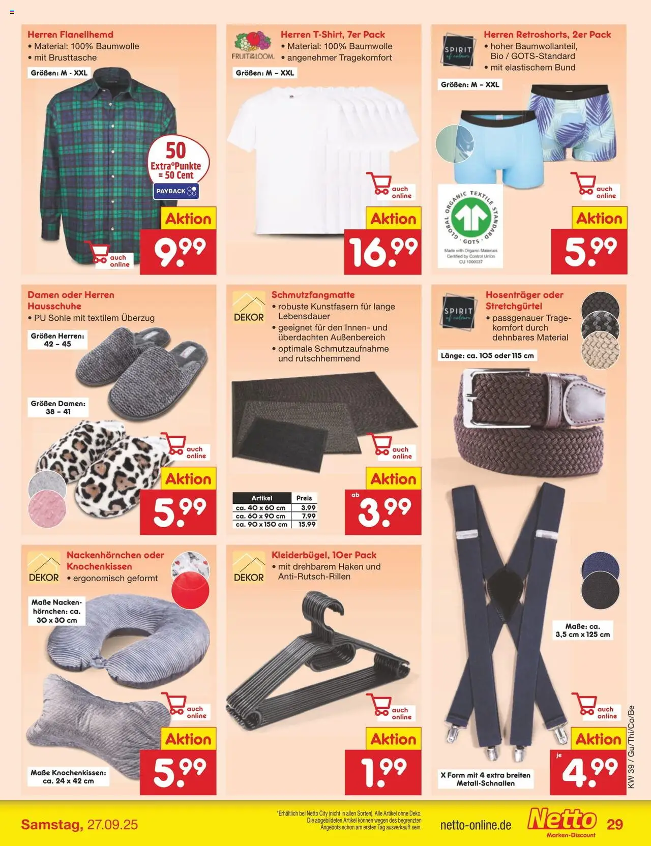 Netto Marken-Discount Prospekt 	 – gültig ab 22.09.2025 | Seite: 31 | Produkte: Schmutzfangmatte, Hausschuhe