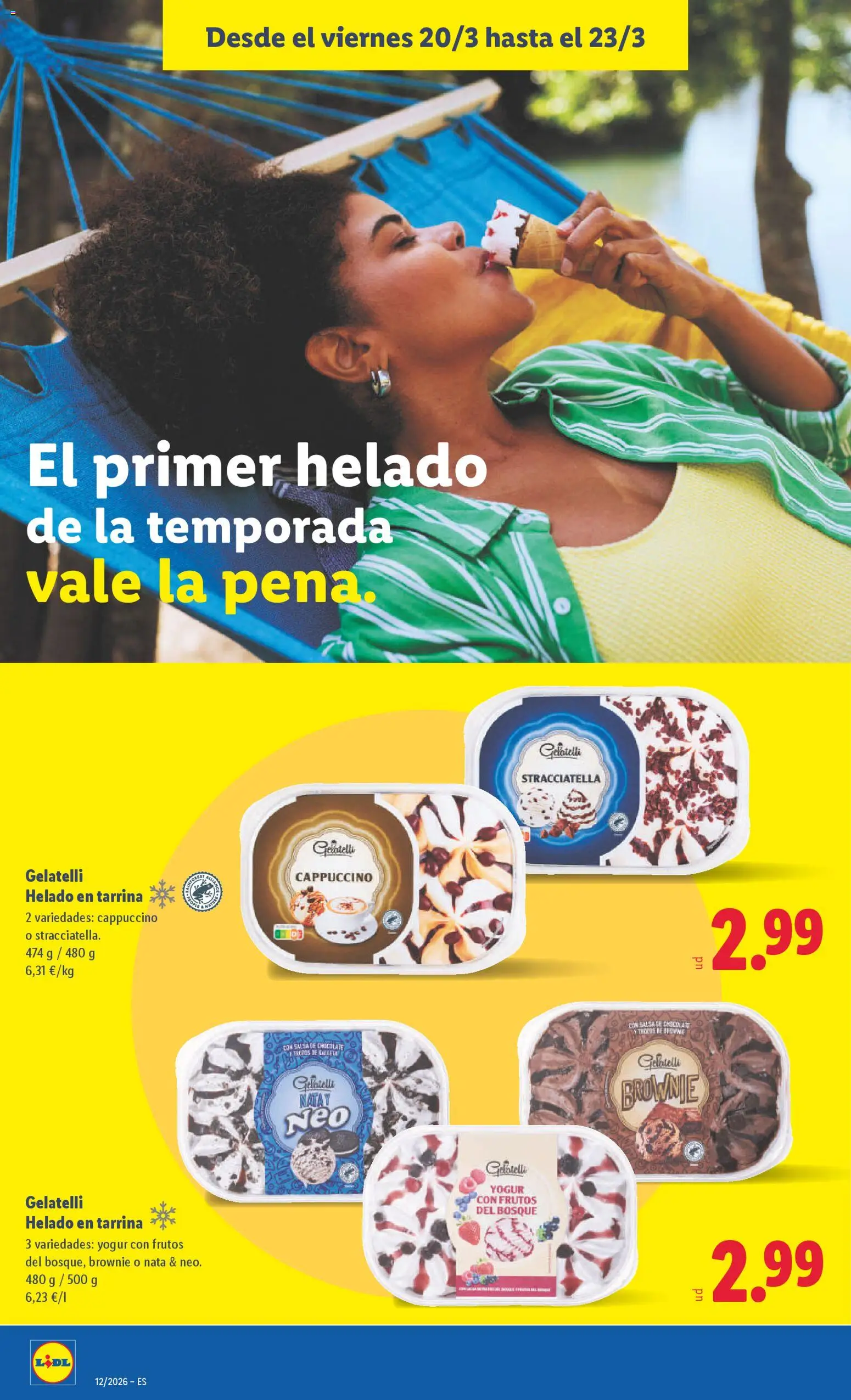 Lidl folleto │ válido desde el 16.03.2026 | Página: 36 | Productos: Yogur, Helado