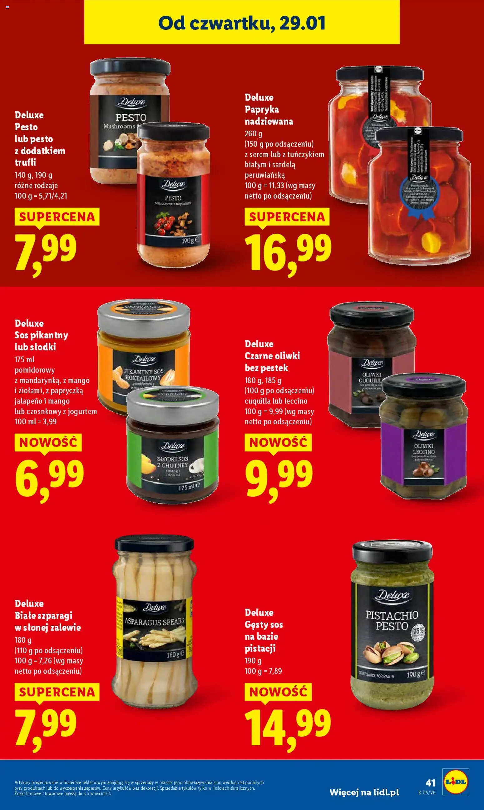 Lidl Gazetka od 29.01.2026 | Strona: 41 | Produkty: Pesto, Papryka, Sos pesto, Sos