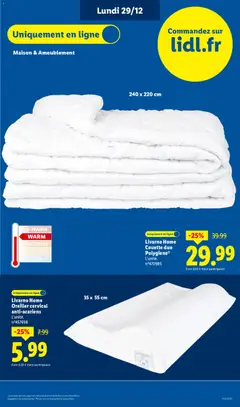 LIDL - Prévisualisation de Livarno Home Couette duo PolygieneⓇ, Couette duo PolygieneⓇ, L'unité. valide à partir de 27.12.2025 | Page: 77