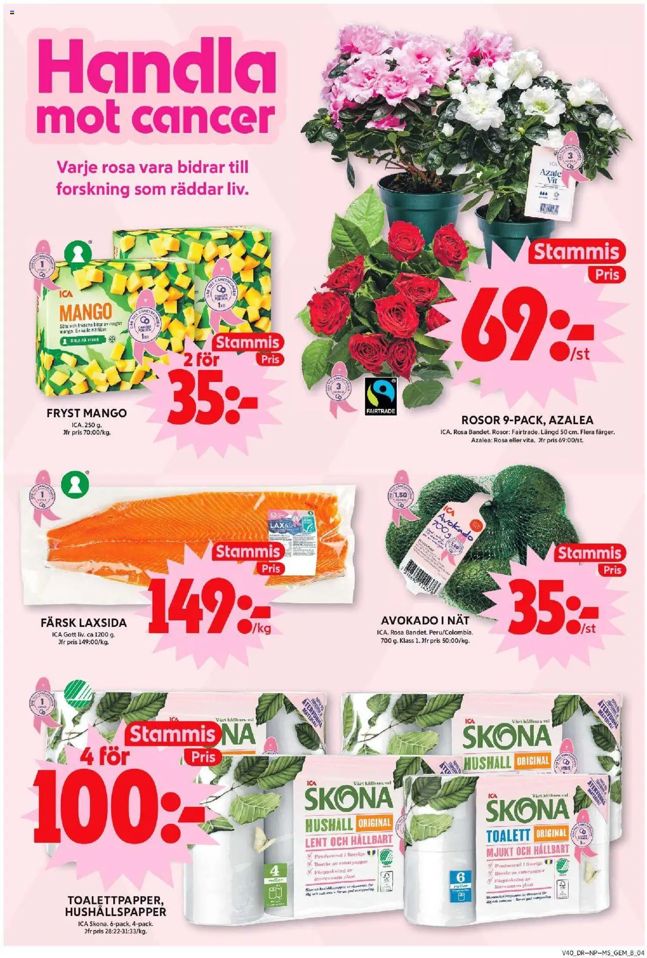 ICA Maxi reklamblad aktuell från 29.09.2025 | Sida: 4 | Produkter: Avocado, Hushållspapper, Toalett, Mango