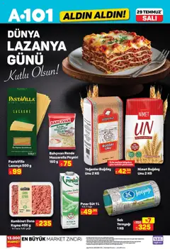 A101 Katalog - 31.07.2025 tarihinden itibaren geçerlidir | Sayfa: 4 | Ürünler: Süt, Tereyağı, Peynir, Kıyma