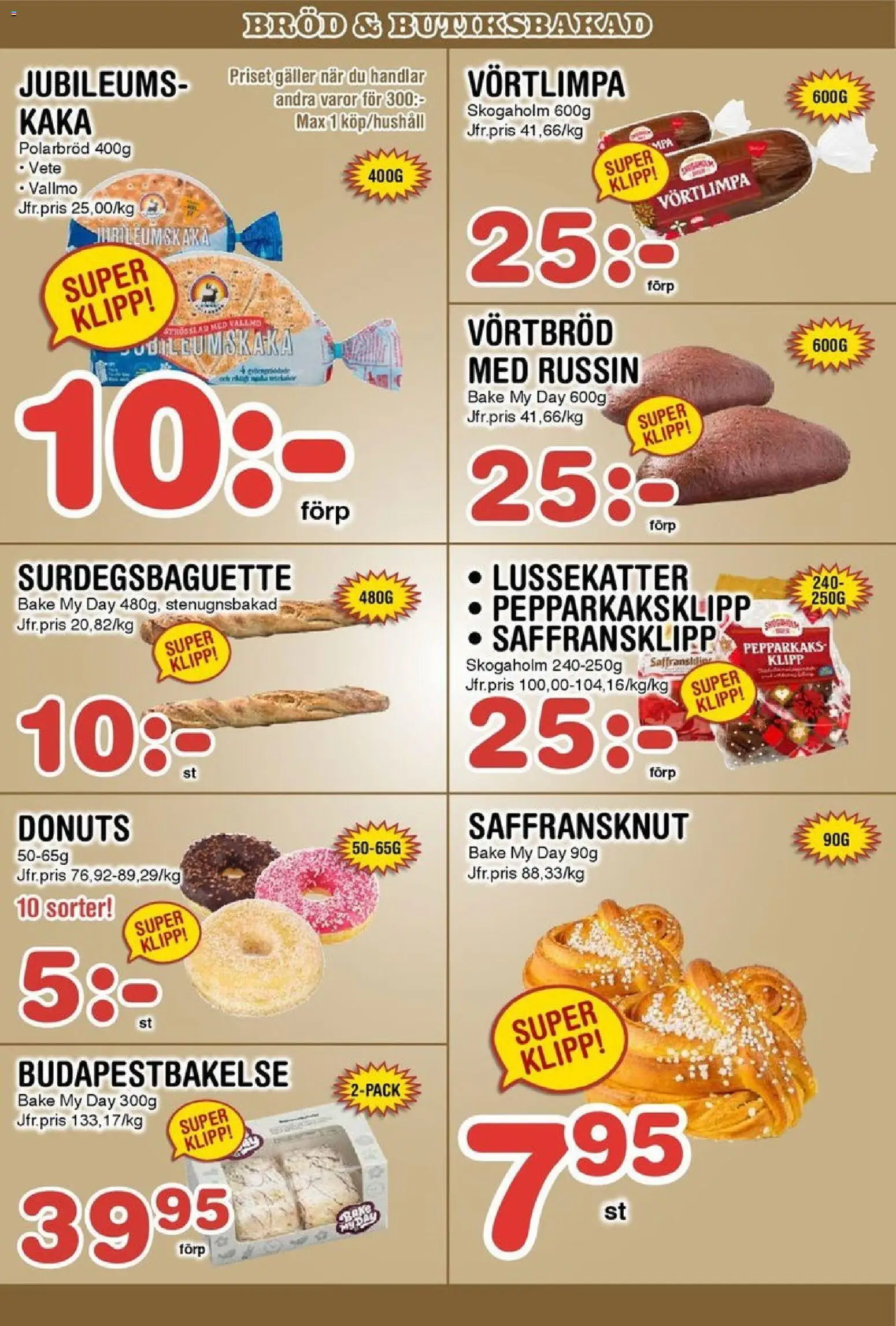 Nya Pulsen reklamblad aktuell från 24.11.2025 | Sida: 14 | Produkter: Galler, Bröd