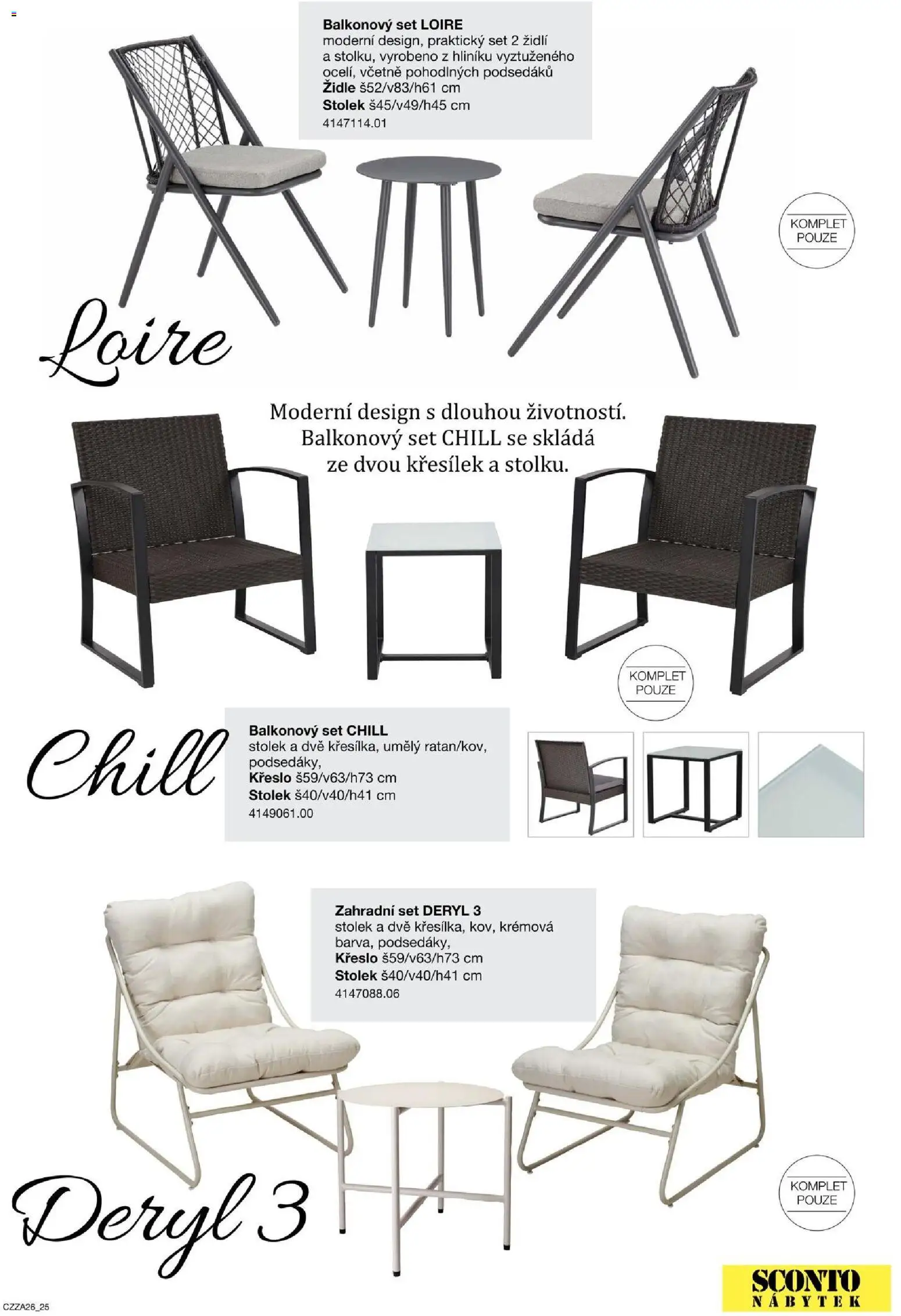Sconto nábytek katalog - Zahradní speciál od 01.01.2026 | Strana: 25 | Produkty: Nábytek, Křeslo, Stolek, Židle