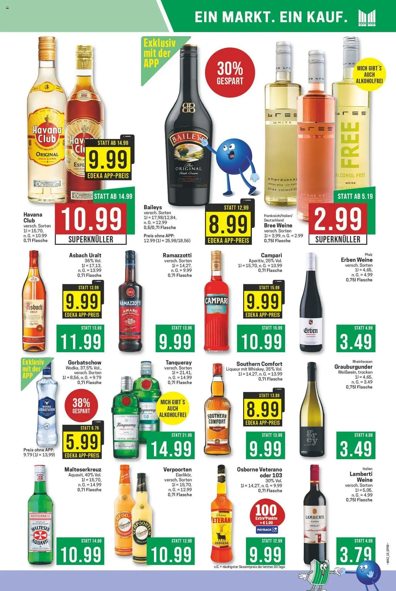 Marktkauf Prospekt 	 – gültig ab 13.10.2025 | Seite: 15 | Produkte: Havana club, Southern comfort, Ramazzotti, Asbach